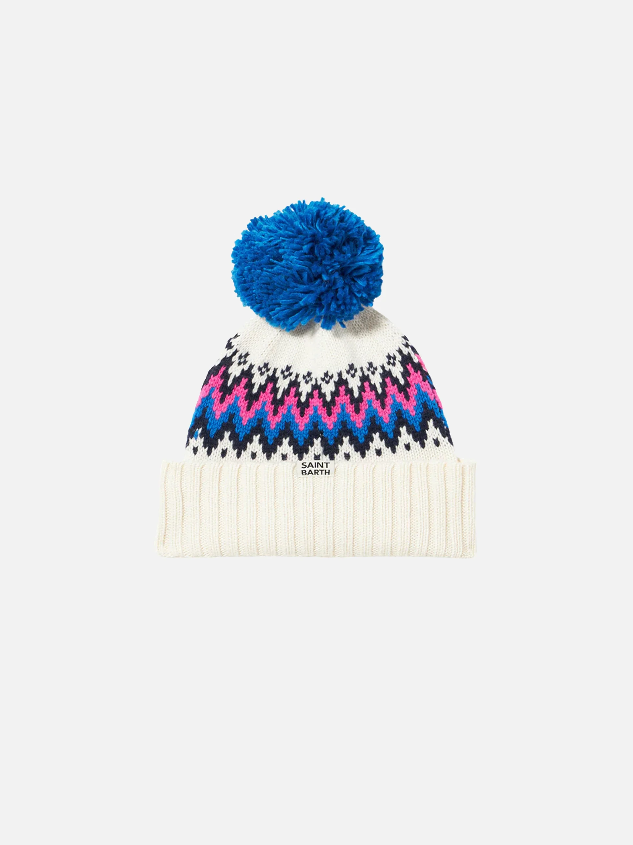 Berretto da bambina con pompon - Image 3