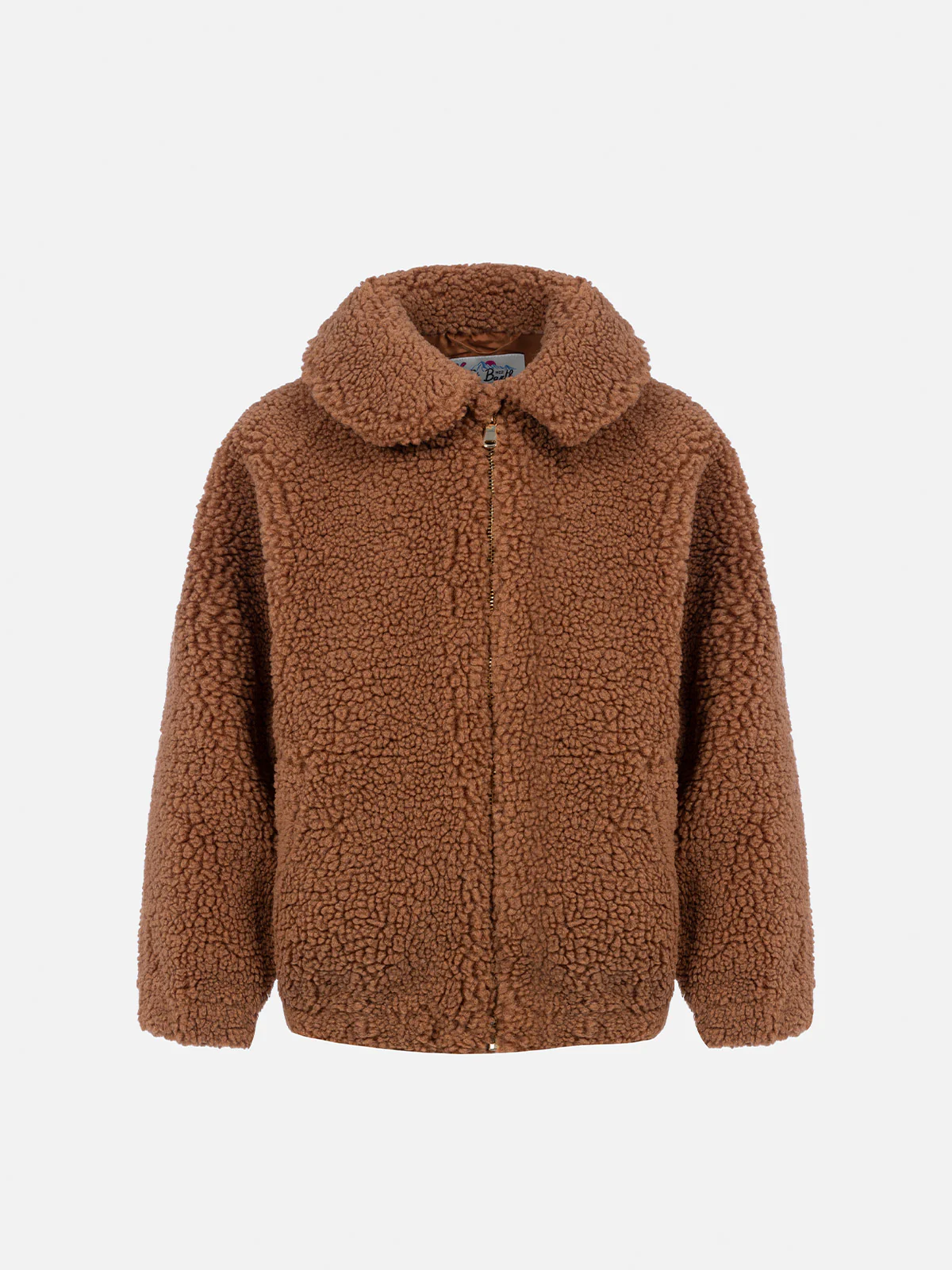 Cappotto bomber in sherpa beige da bambina Abel - Image 2