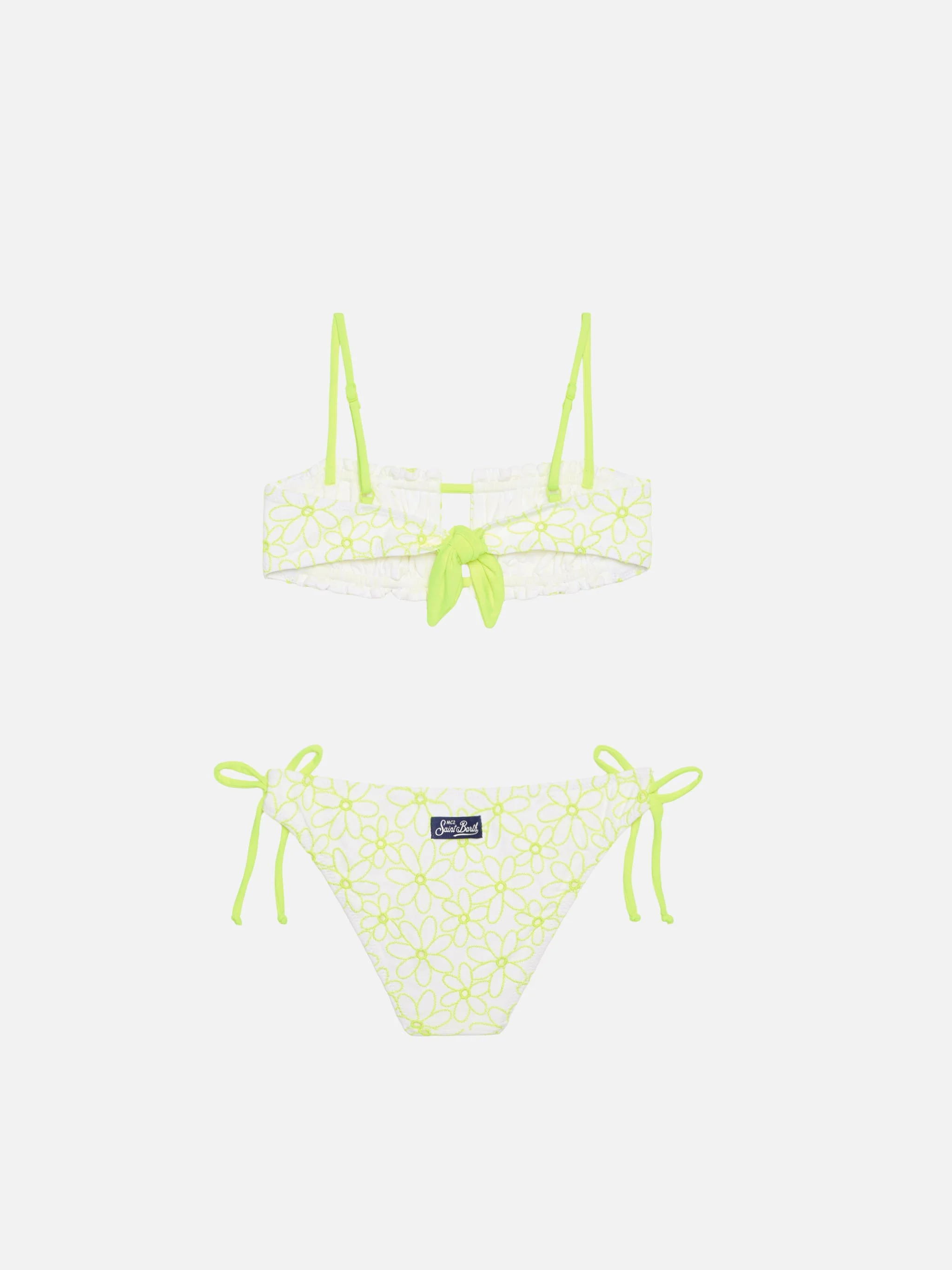 Bikini da bambina con ricamo margherite - Image 2