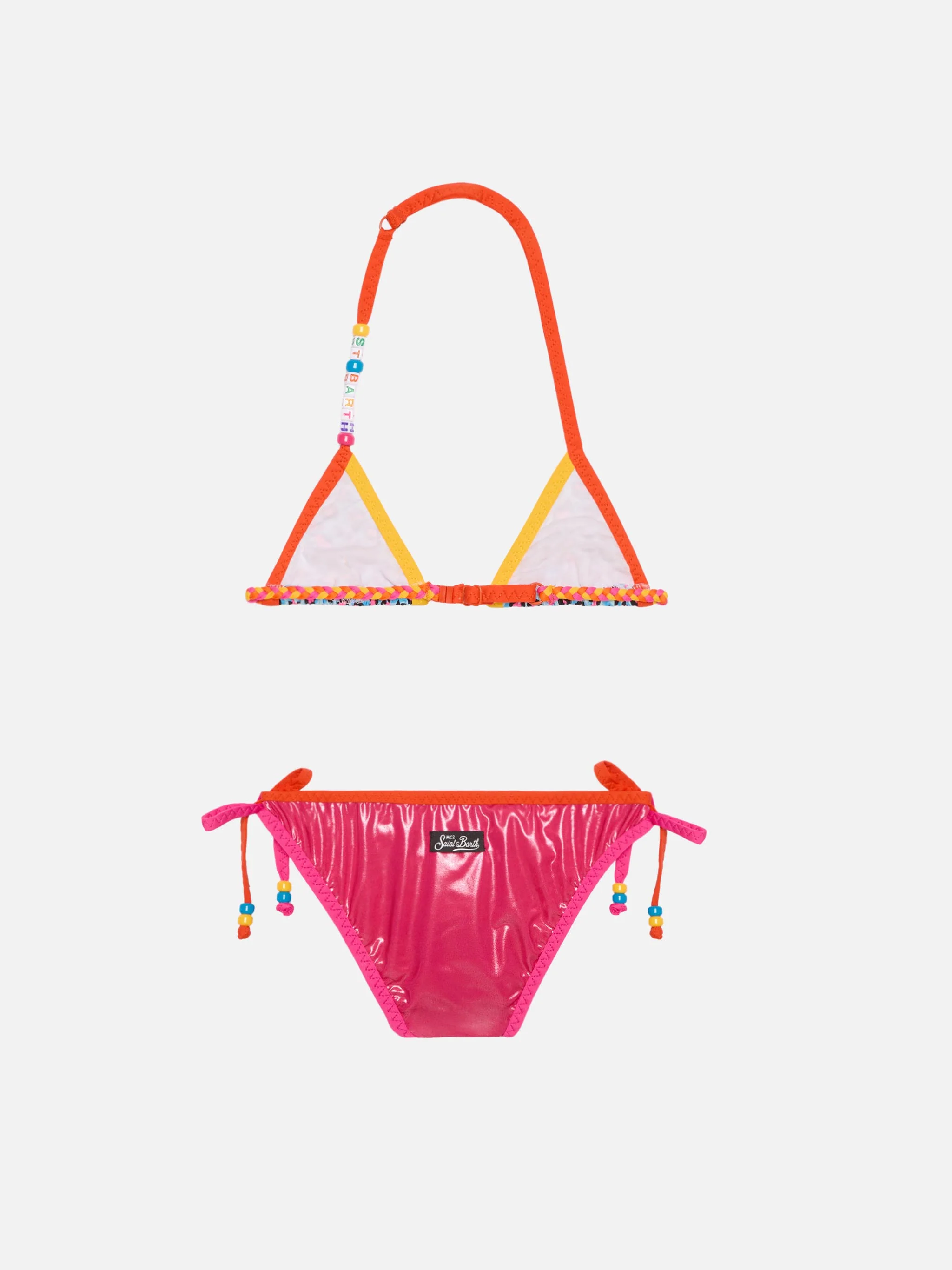 Bikini da bambina a triangolo con stampa leopardata - Image 2