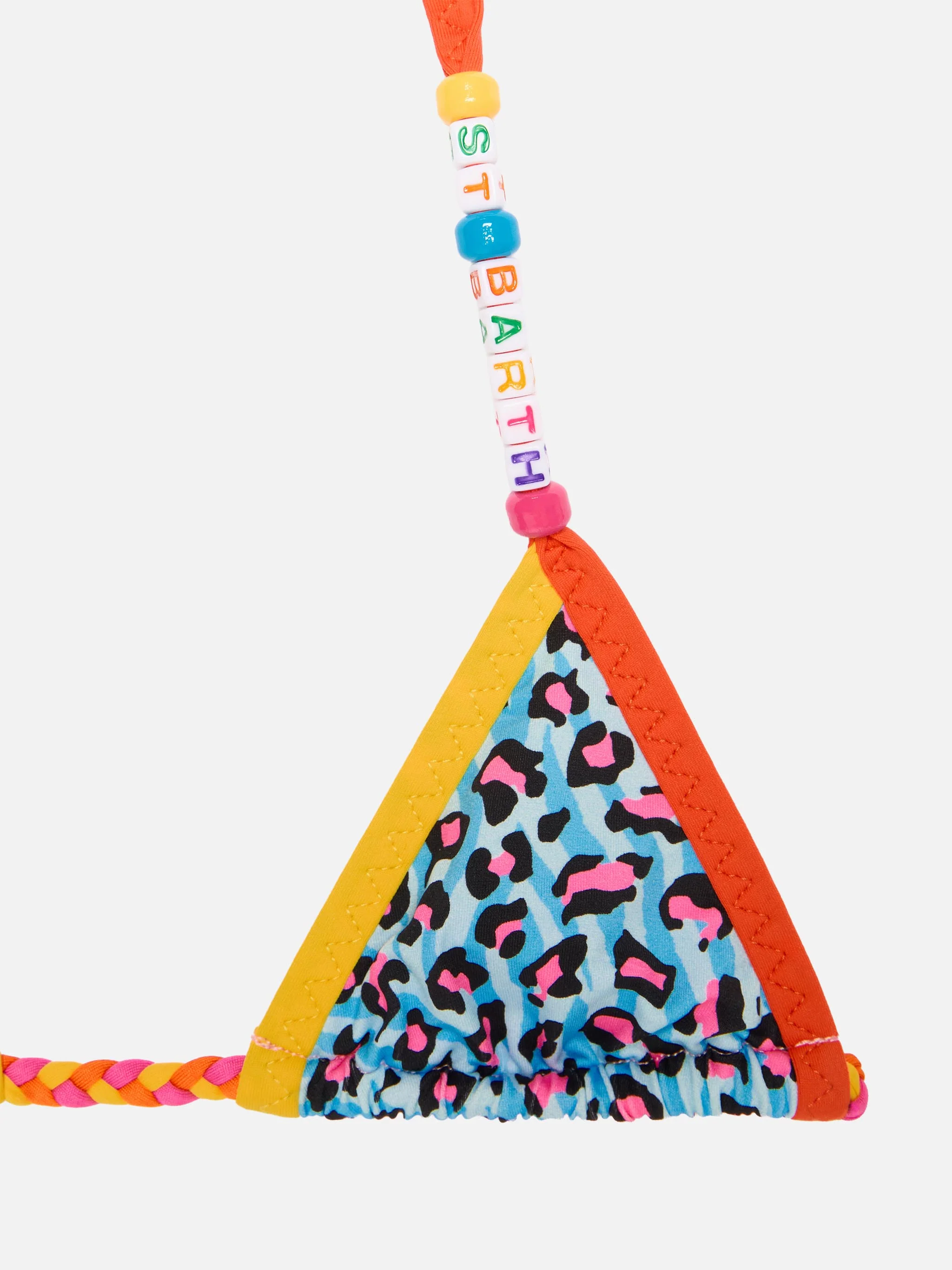 Bikini da bambina a triangolo con stampa leopardata - Image 3