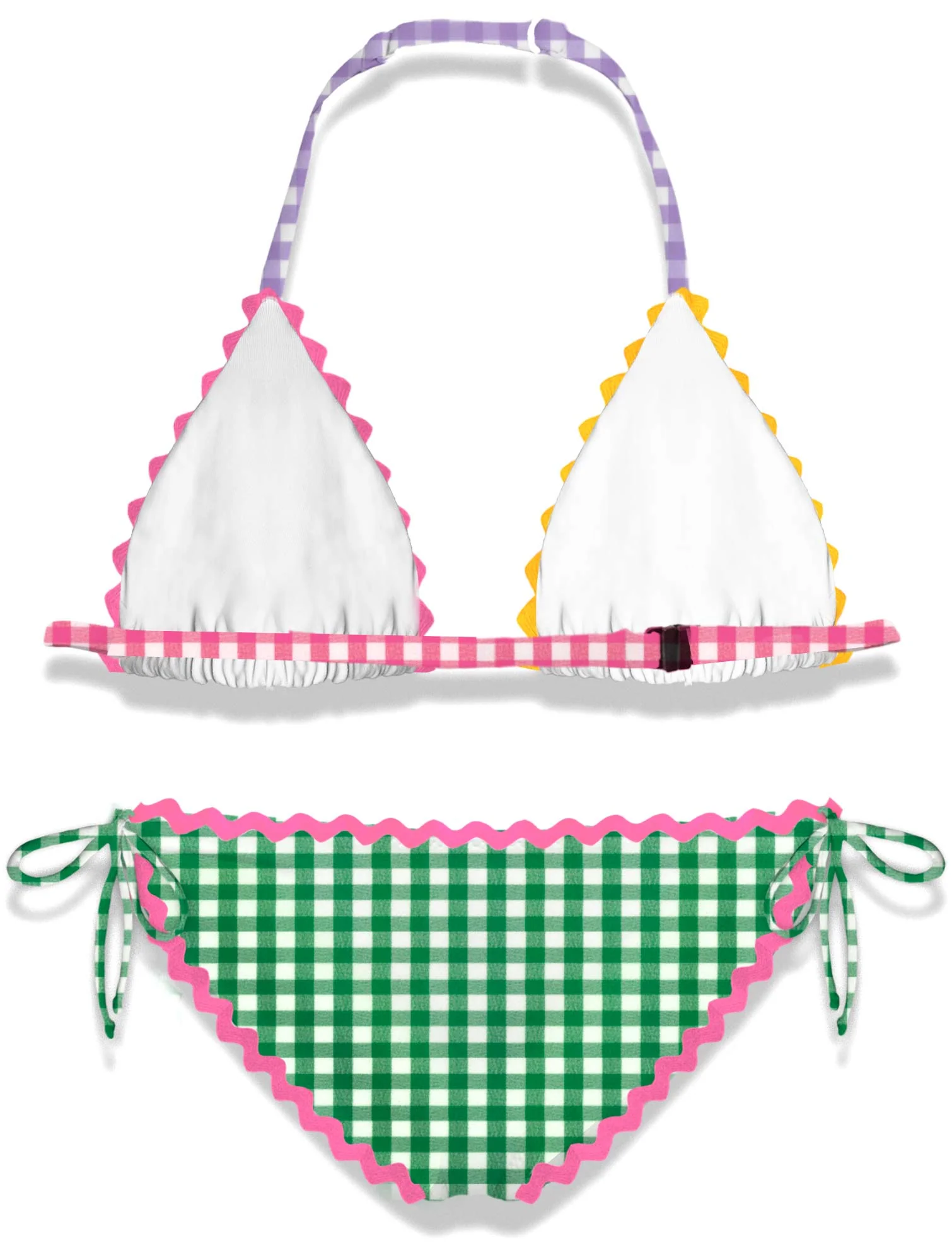 Bikini da bambina con bordo a onde - Image 2