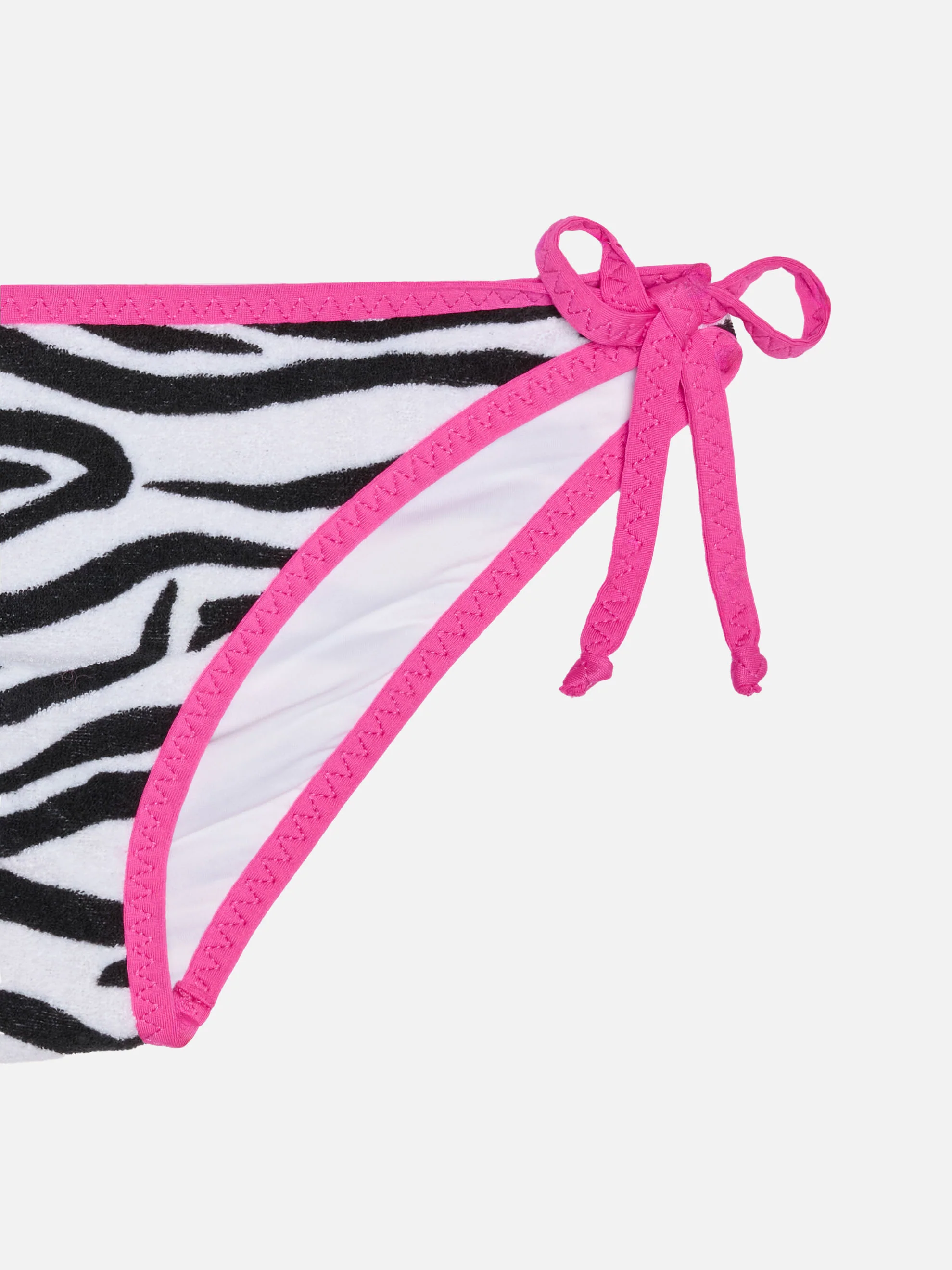 Bikini da bambina a triangolo con stampa zebrata - Image 3