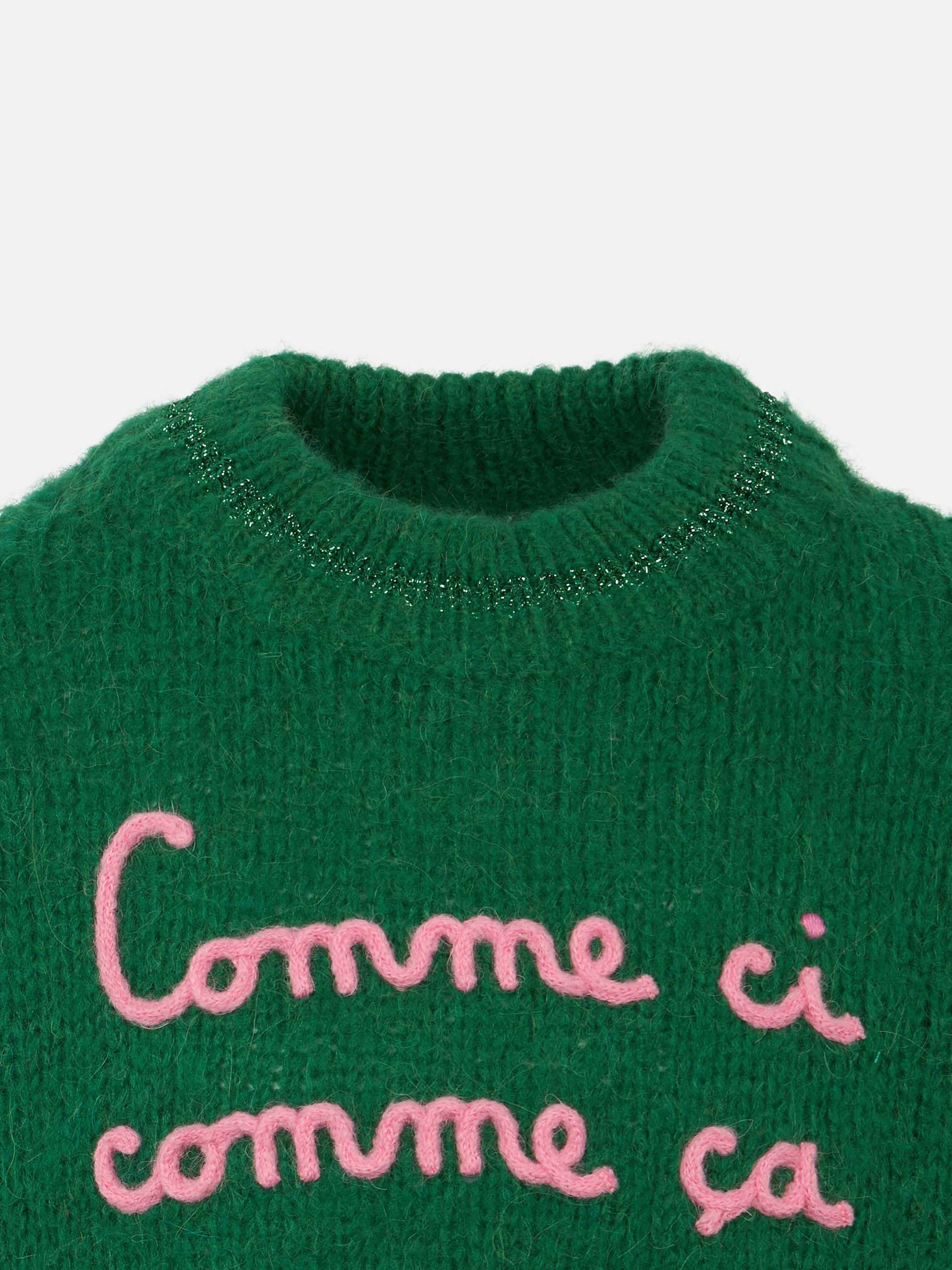 Maglione boxy da bimba con ricamo Comme Ci Comme Ça - Image 3