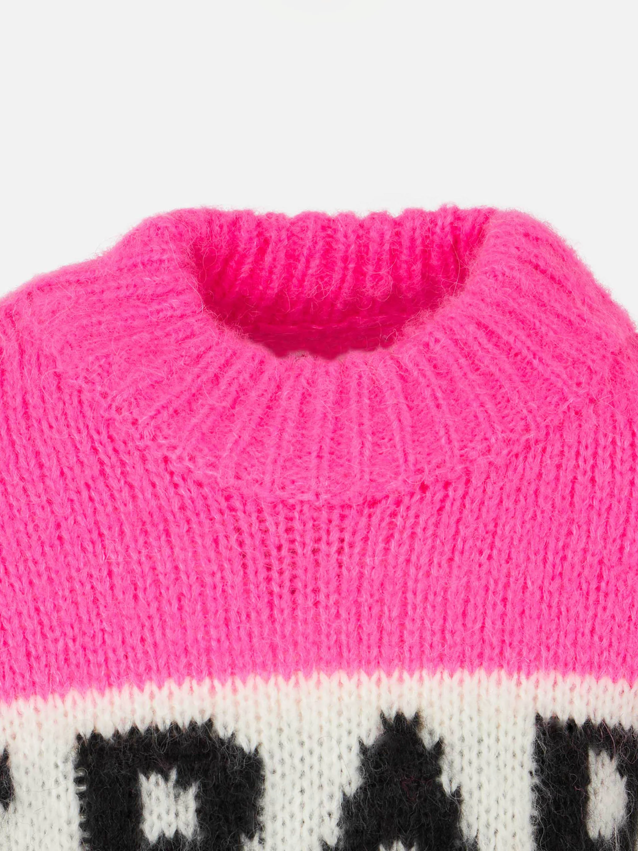 Morbida maglia da bambina dalla forma squadrata con stampa jacquard St. Barth - Image 2
