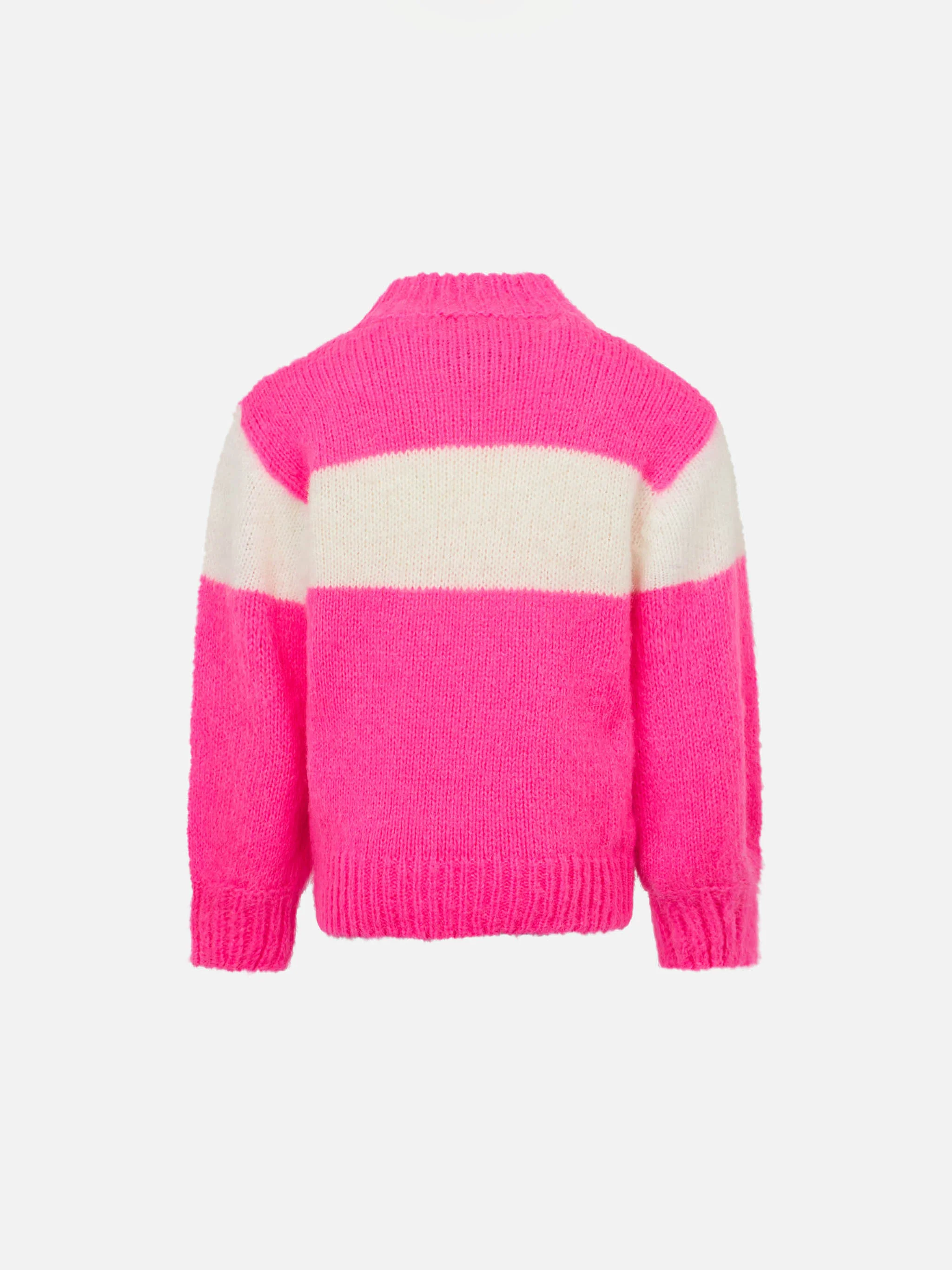 Morbida maglia da bambina dalla forma squadrata con stampa jacquard St. Barth - Image 3