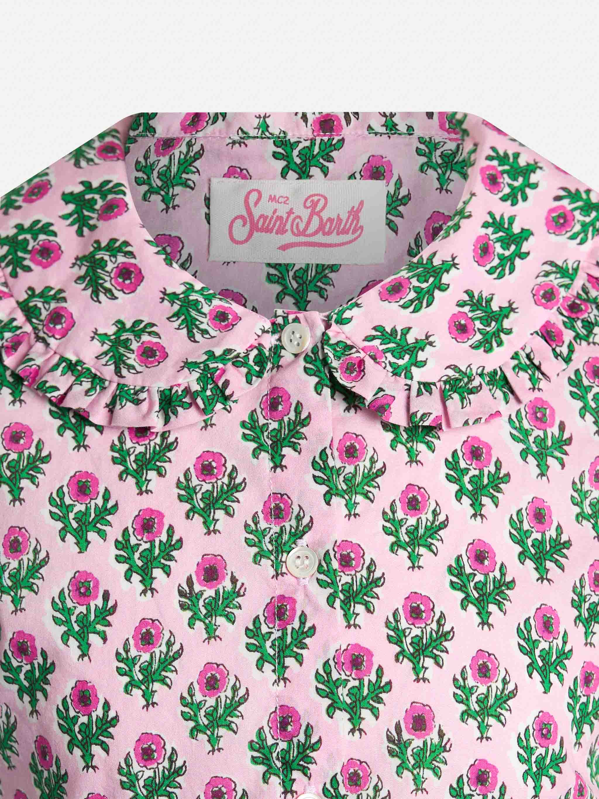 Maglione boxy da bambina Violan Jr con stampa fiori - Image 3