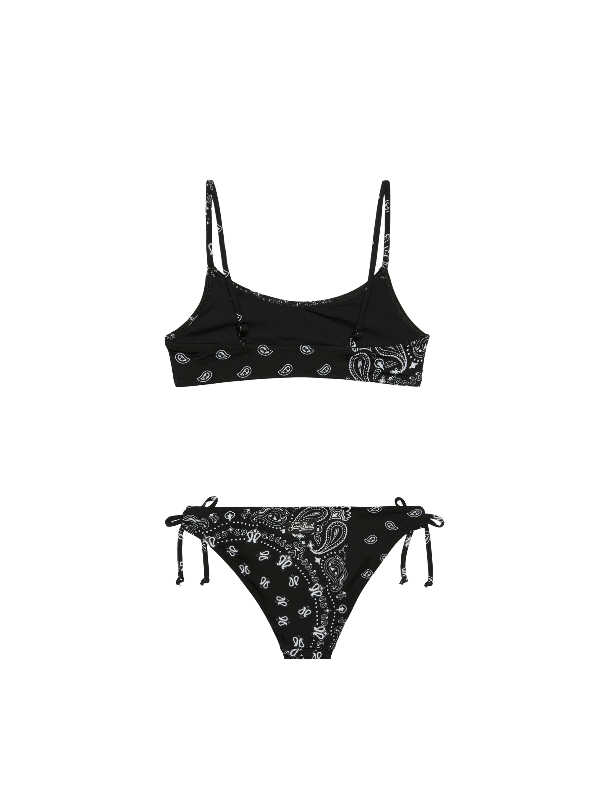 Bikini da bambina a bralette con stampa bandana - Image 2