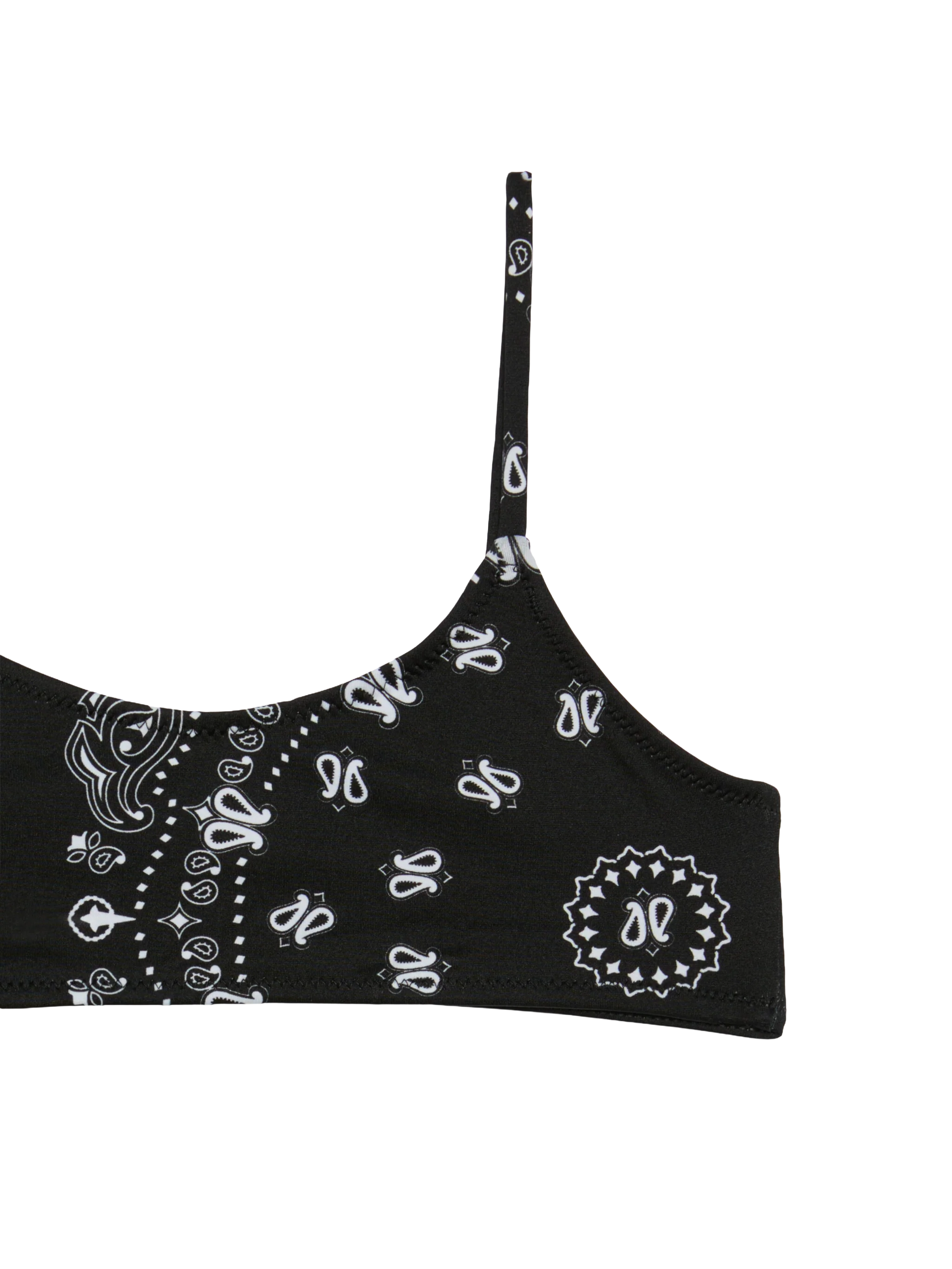 Bikini da bambina a bralette con stampa bandana - Image 3