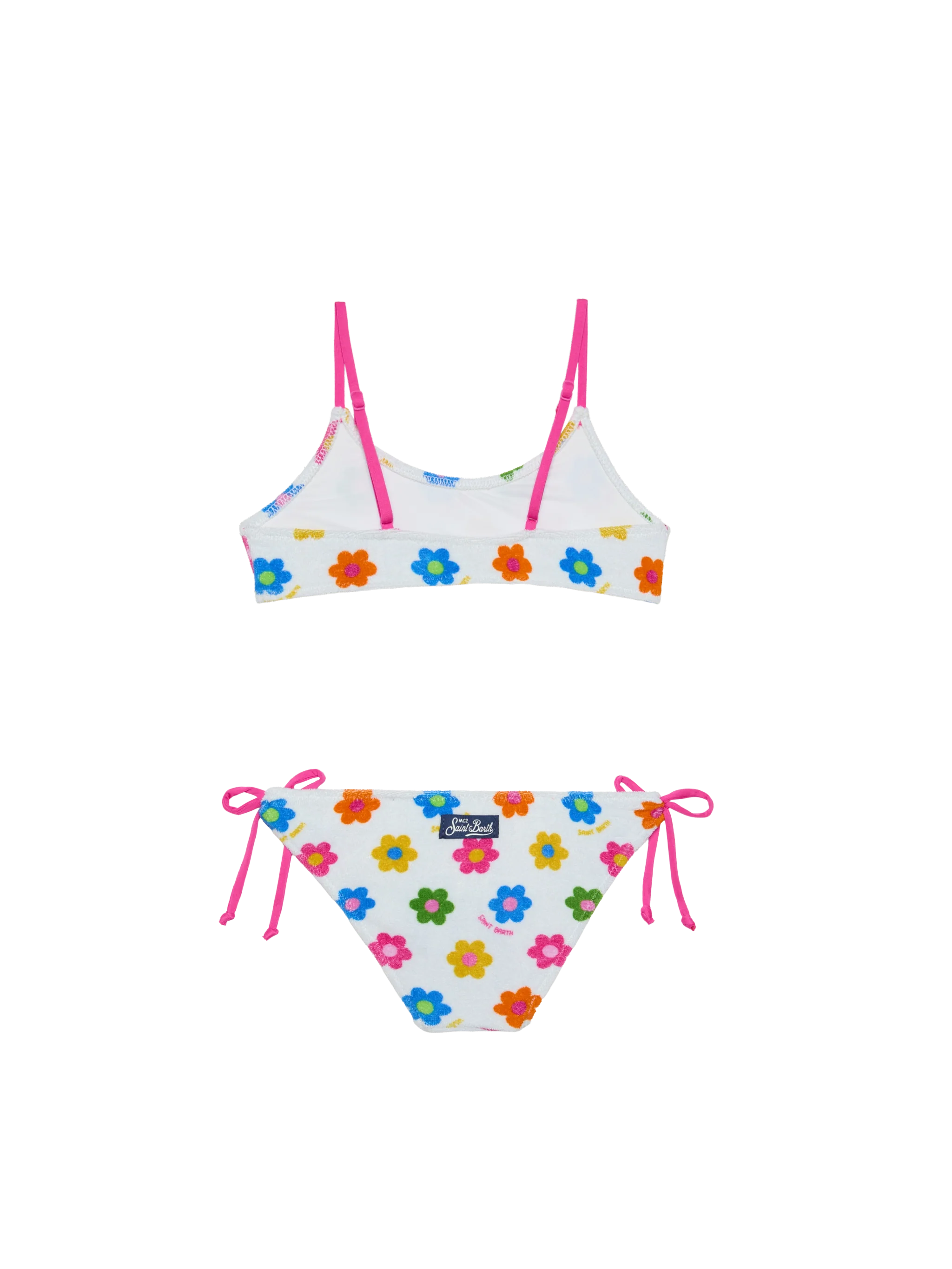 Bikini da bambina a bralette con margherite - Image 2