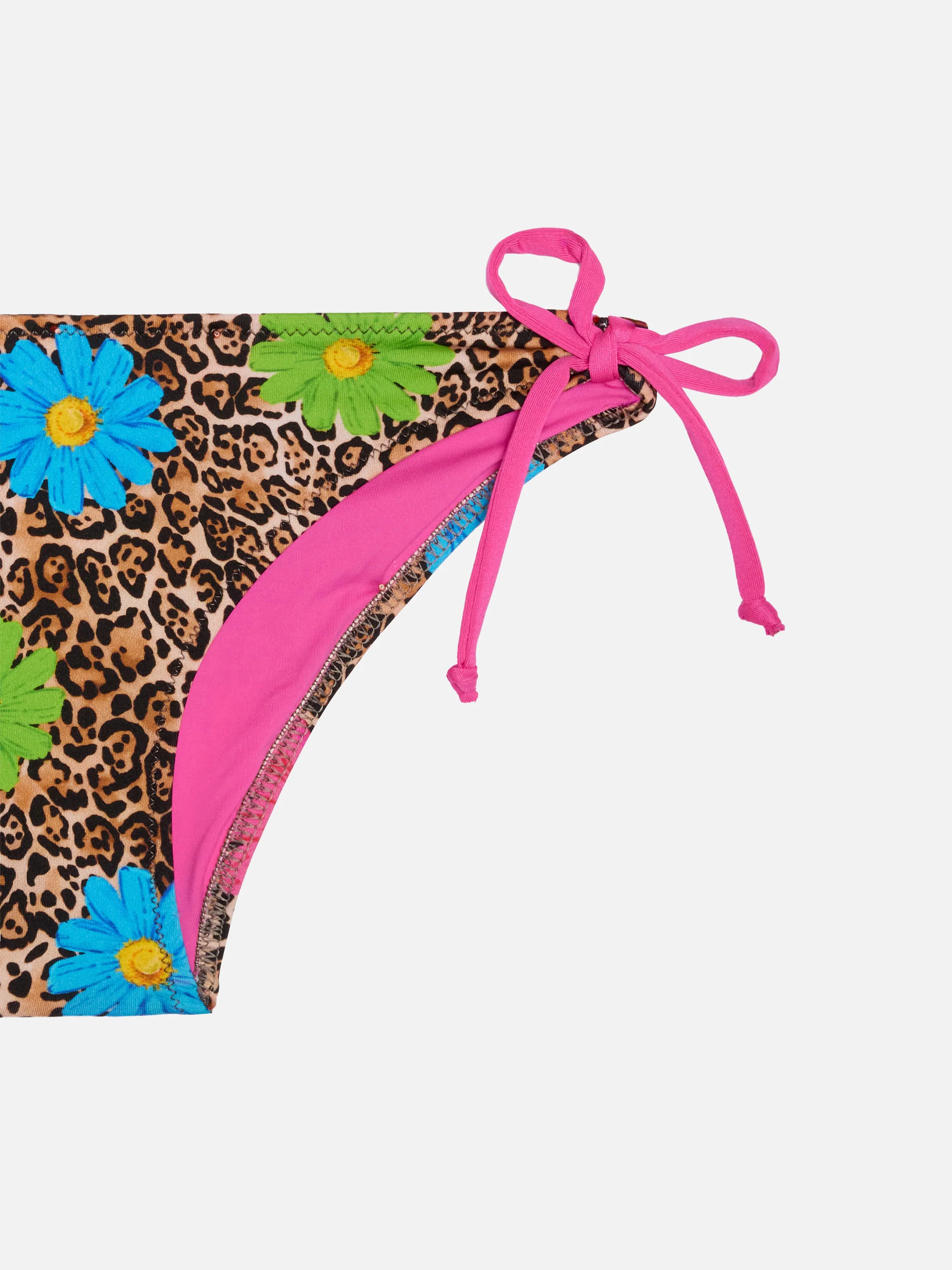 Bikini da bambina a bralette con stampa leopardata - Image 3