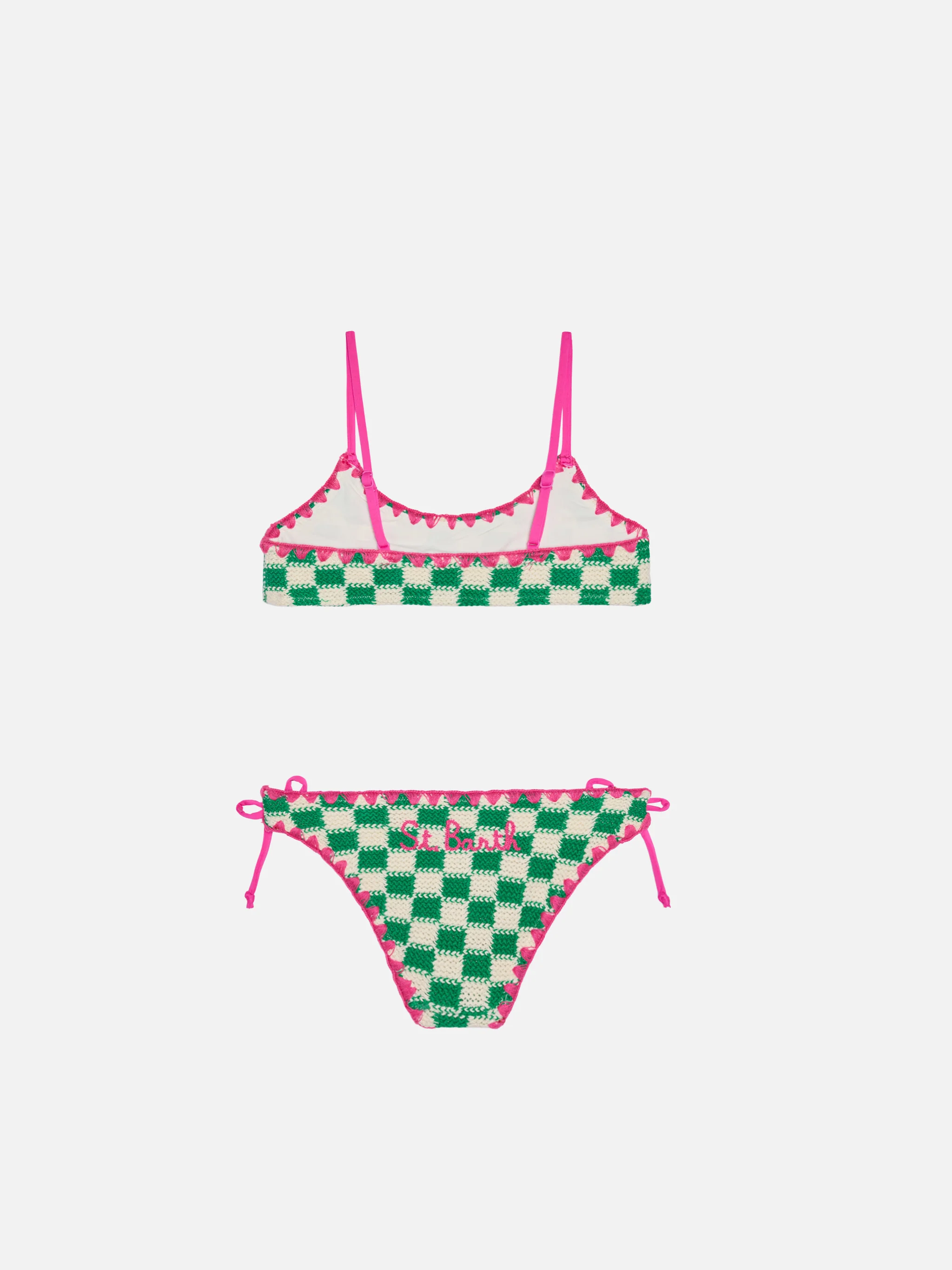 Bikini da bambina a bralette da bambina con ricamo - Image 2