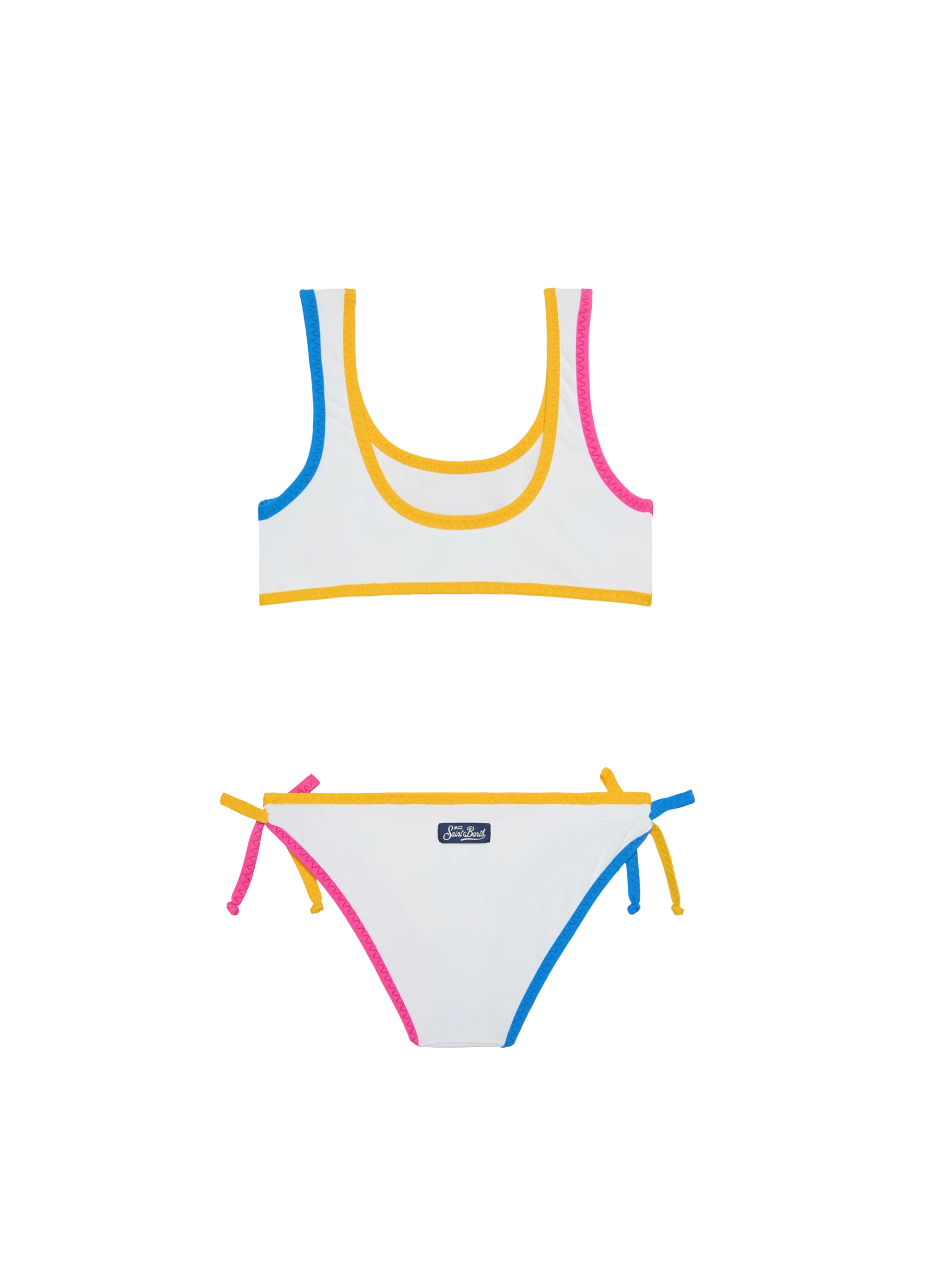Bikini da bambina a bralette con toppa St Barth - Image 2