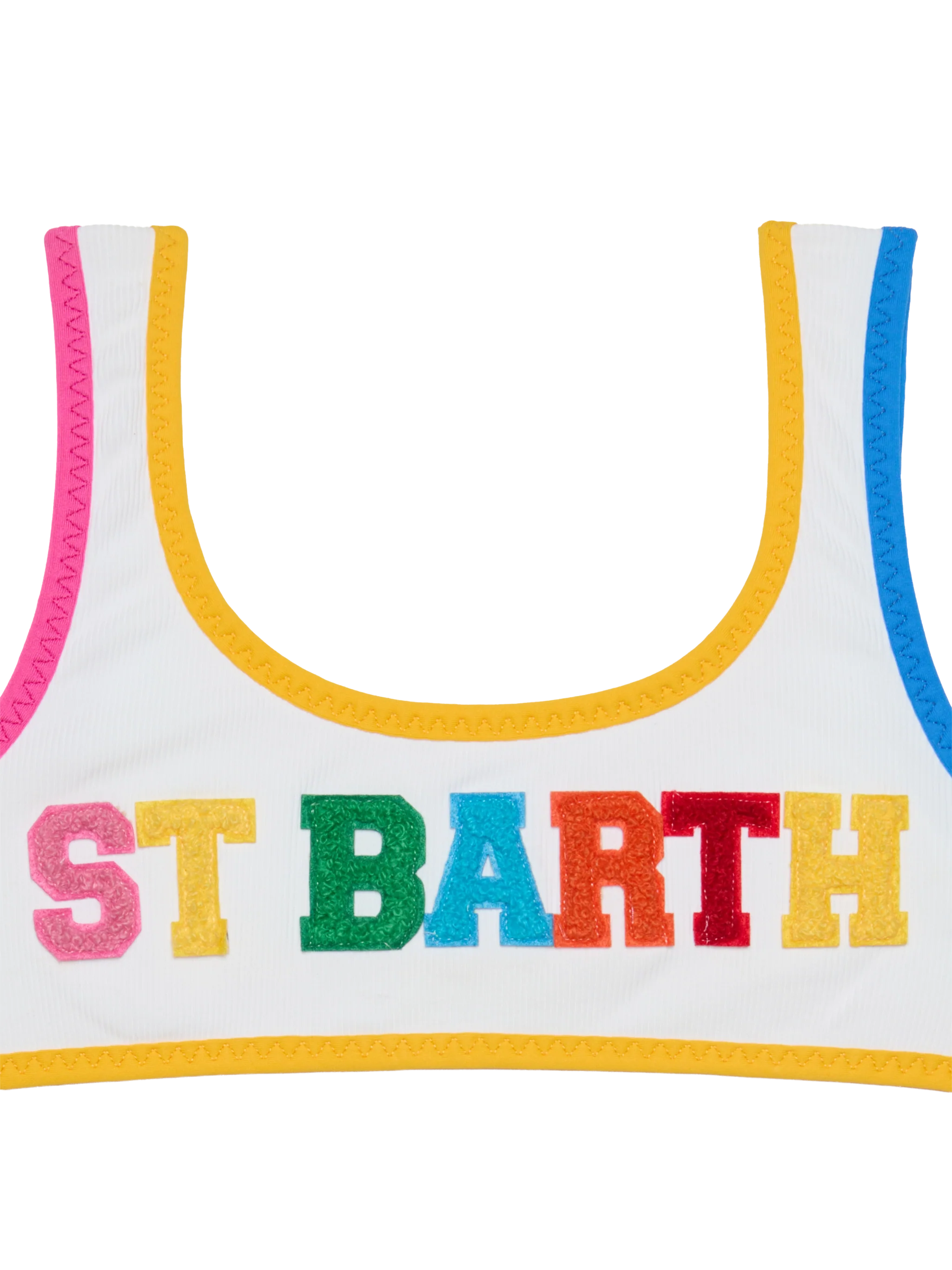 Bikini da bambina a bralette con toppa St Barth - Image 3