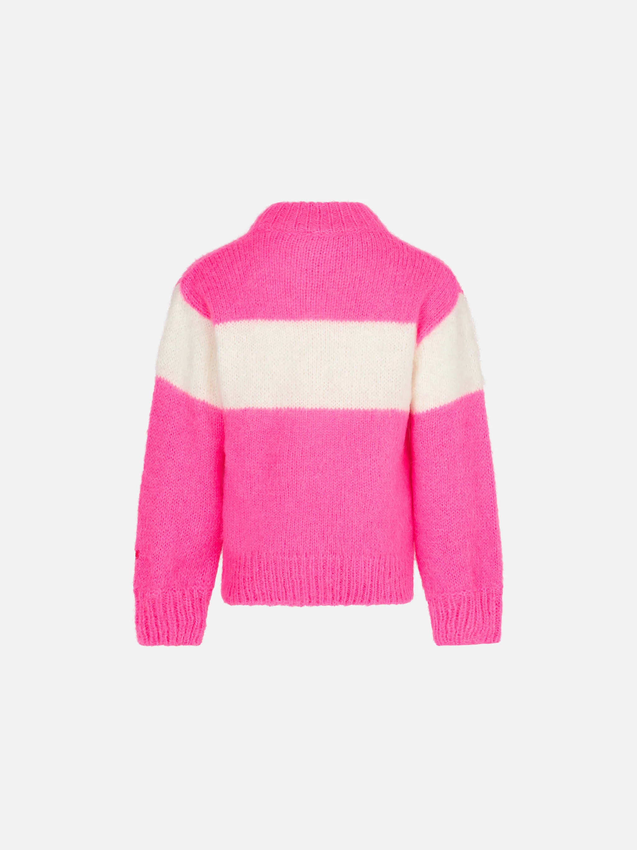 Maglione da bambina girocollo garzato con scritta Apres chic - Image 2