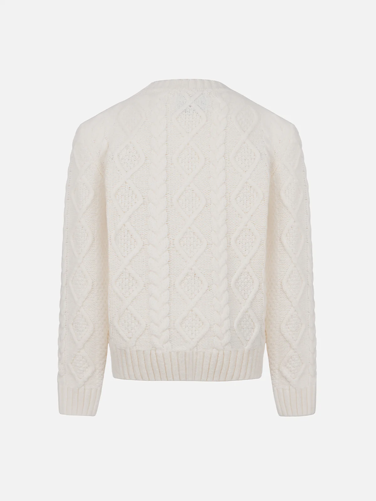 Maglione da bambina a trecce Malmo con ricamo Cortina - Image 2