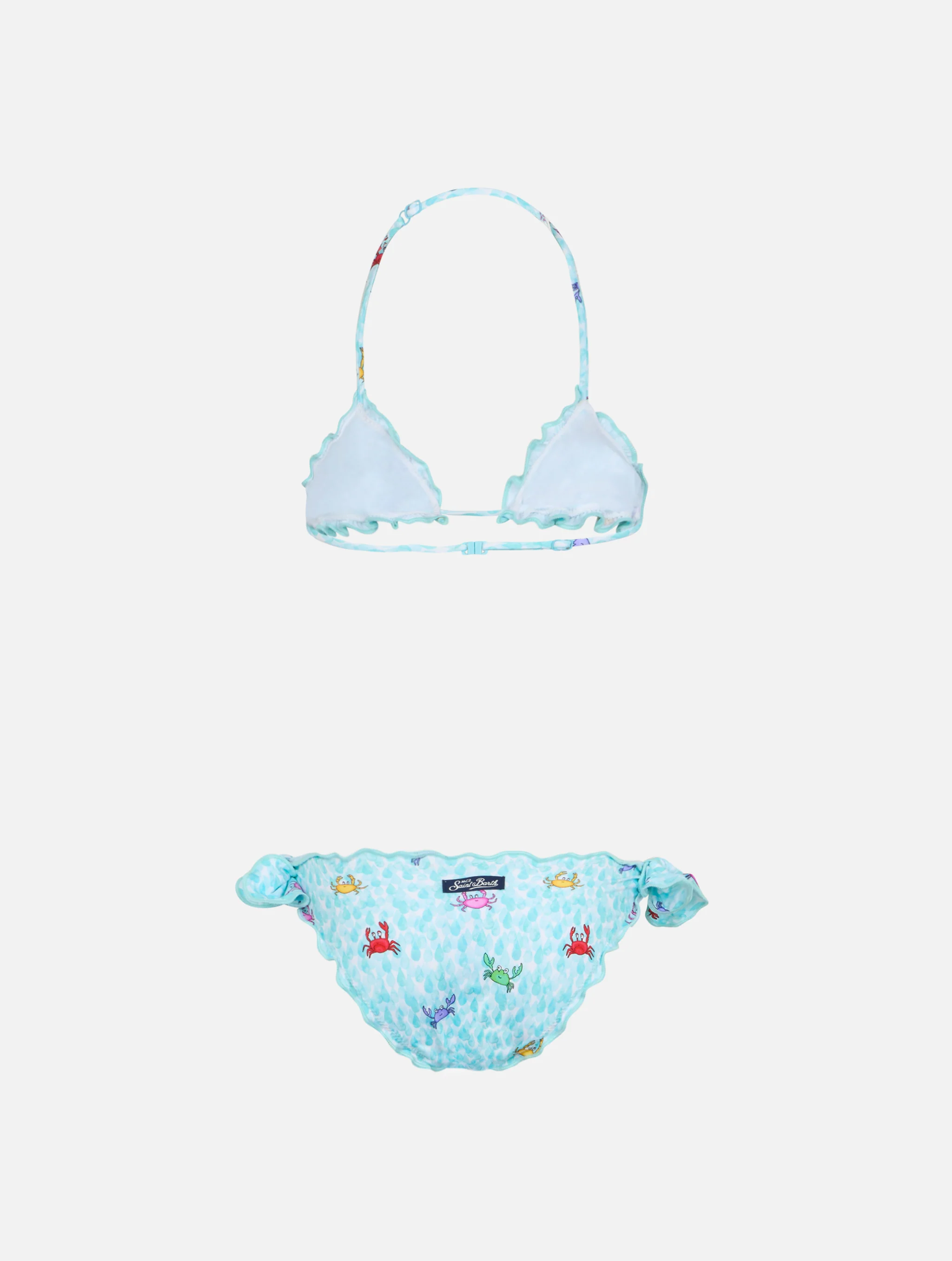 Bikini classico a triangolo Cris da bambina con stampa granchi - Image 2