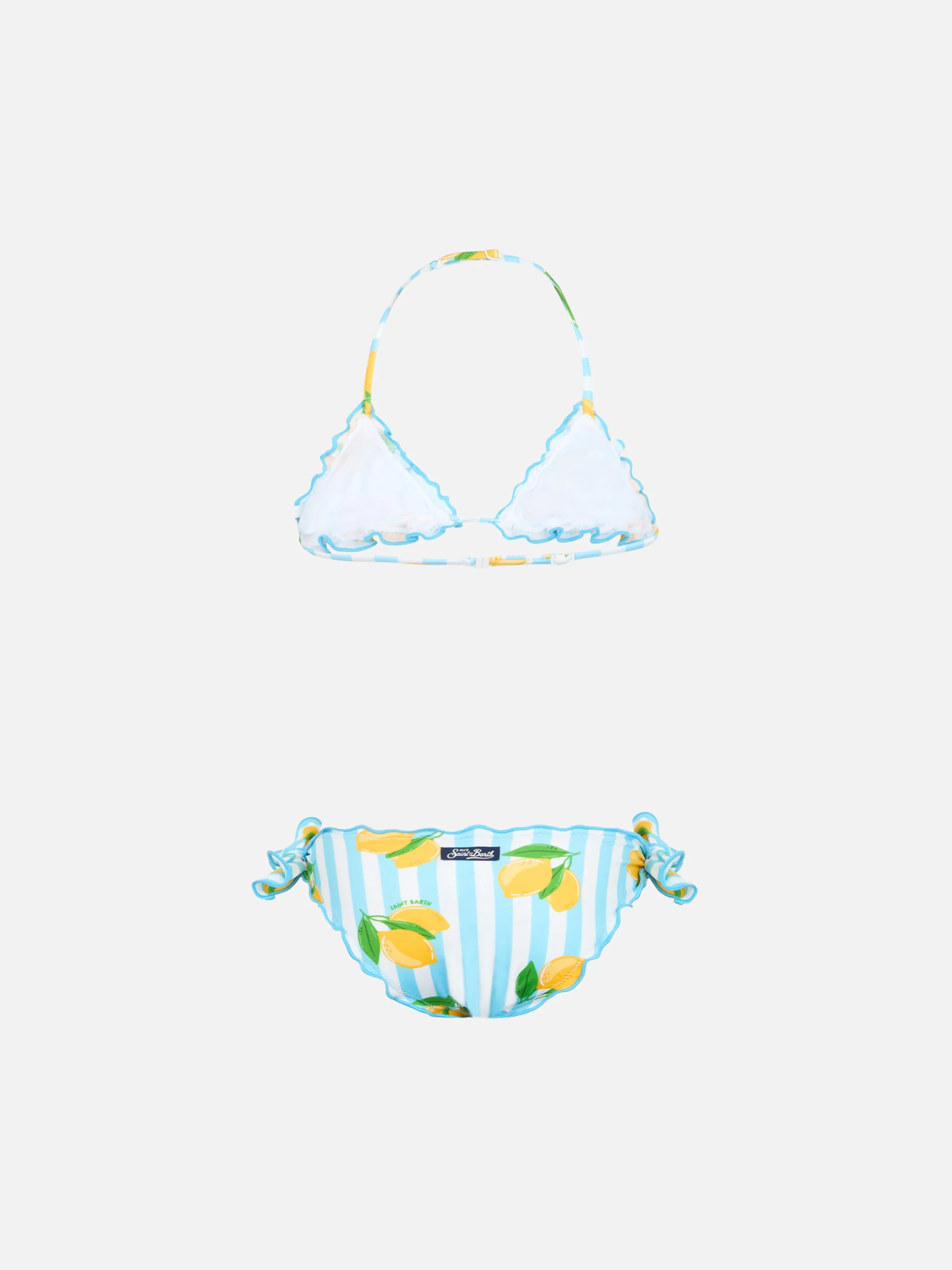 Bikini classico a triangolo da bambina Cris con stampa di limoni - Image 2