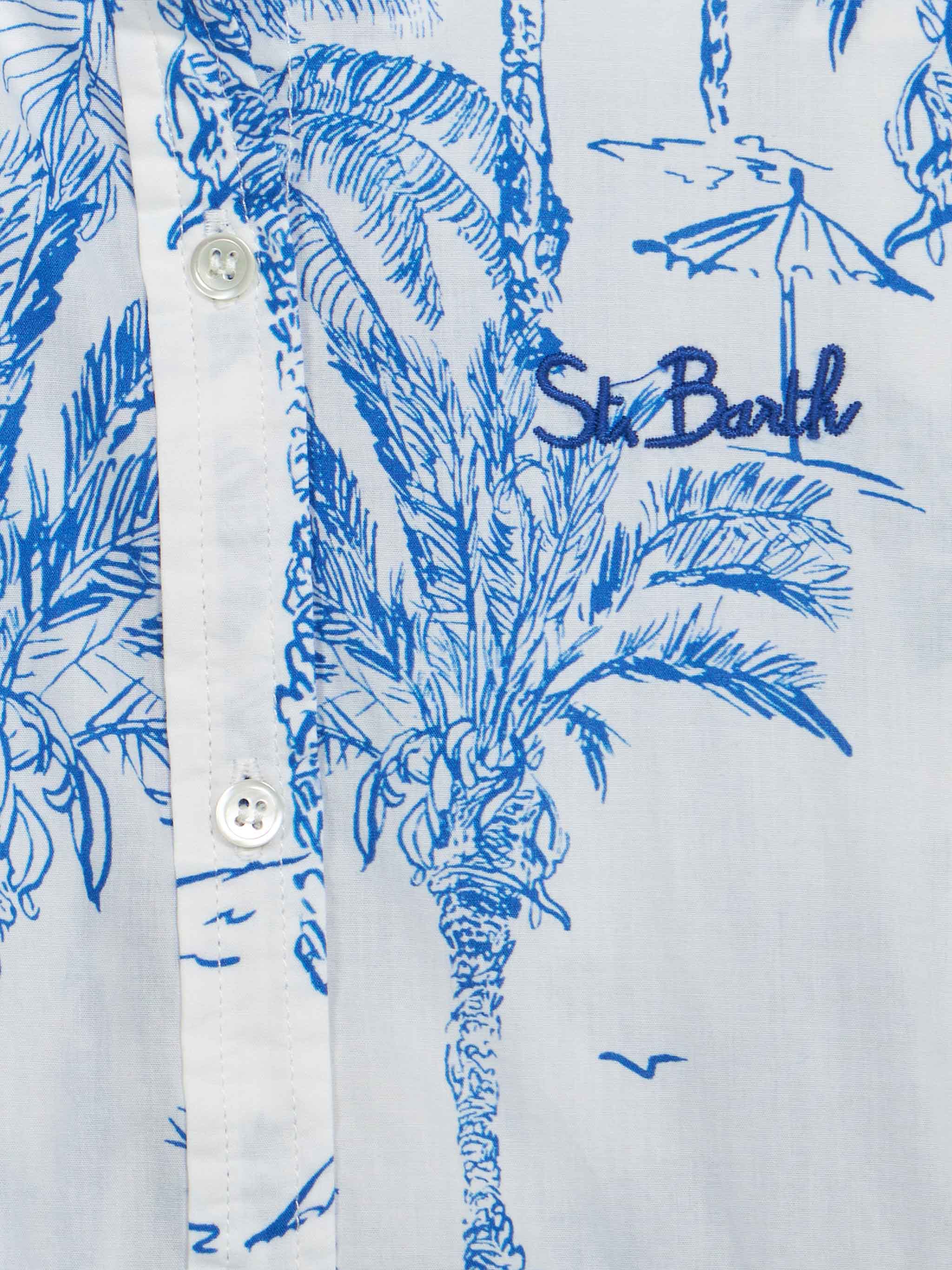 Abito da bambina in cotone Anastasie Jr con stampa toile de jouy - Image 3