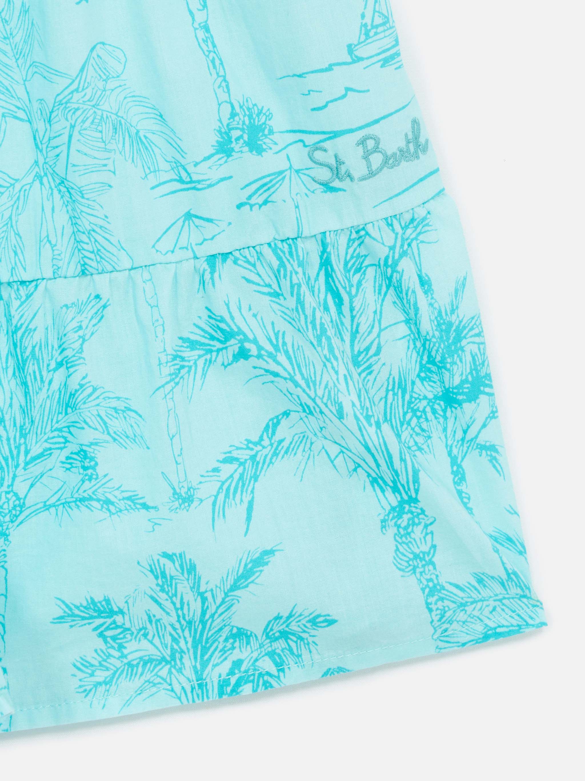 Abito da bambina Jemine Jr in cotone con stampa toile de jouy - Image 3