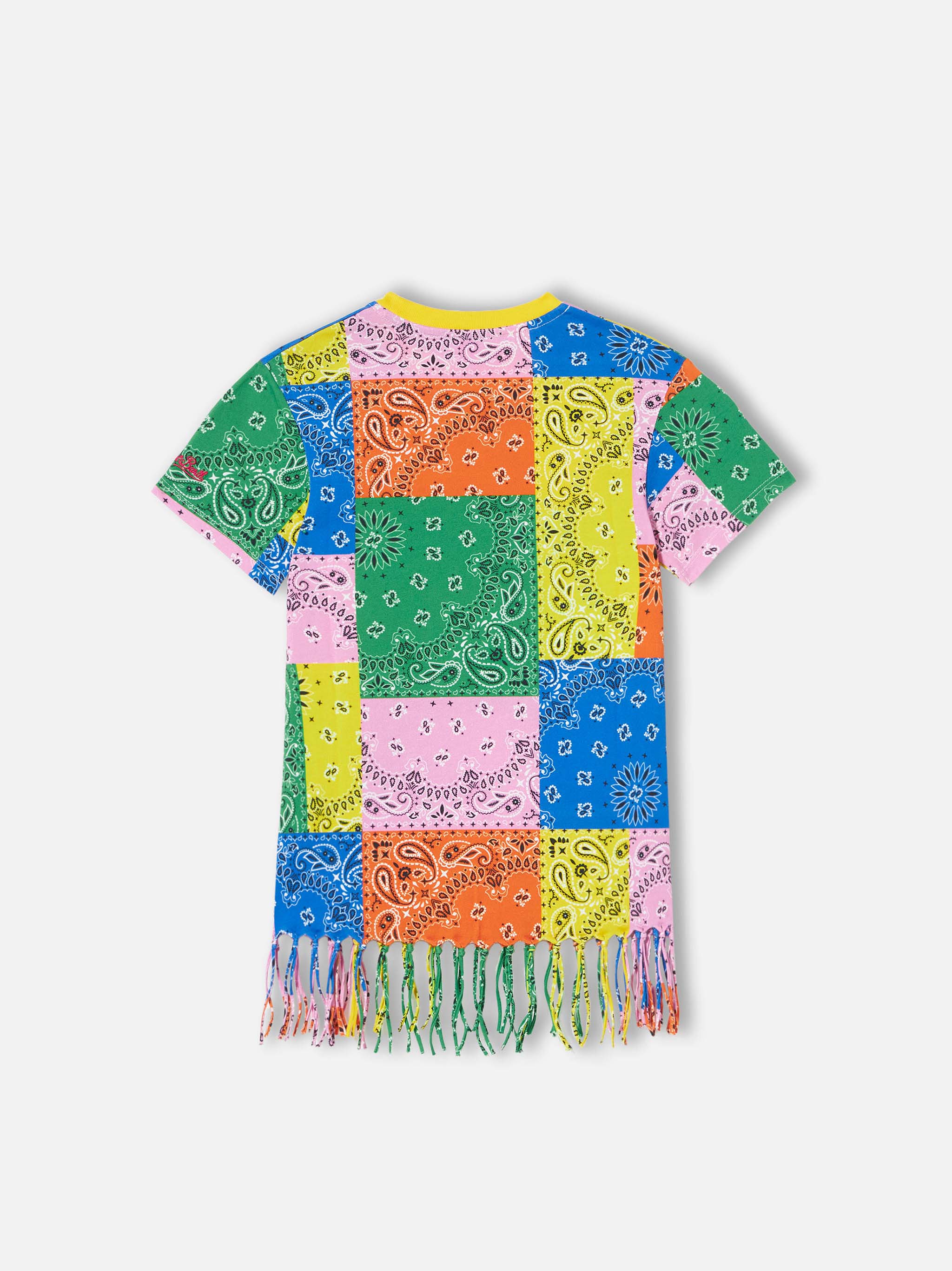 Abito da bambina in cotone con frange - Image 3