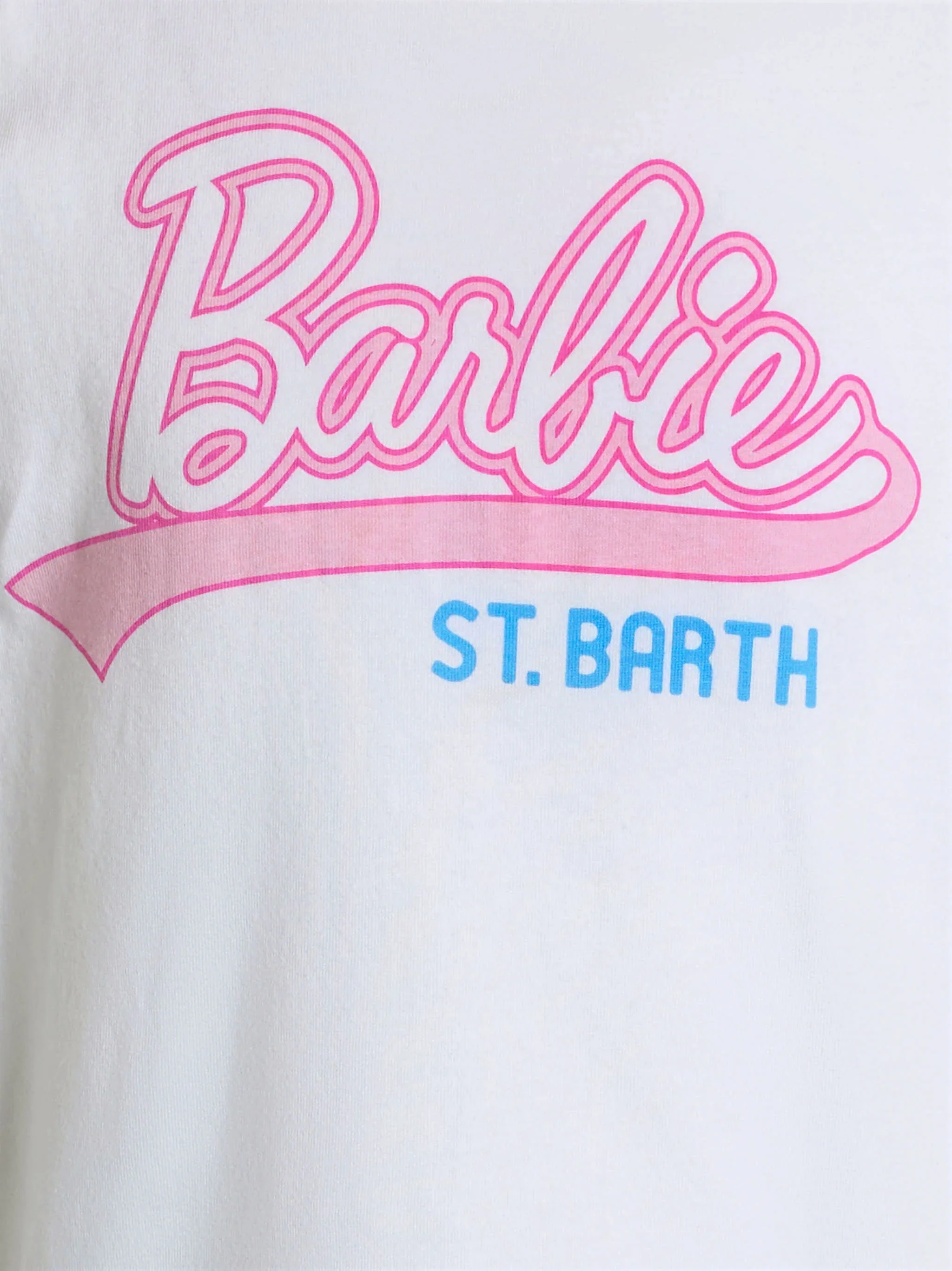 T-shirt girocollo da bambina in jersey di cotone Elly con stampa Barbie Saint Barth | EDIZIONE SPECIALE BARBIER - Image 3