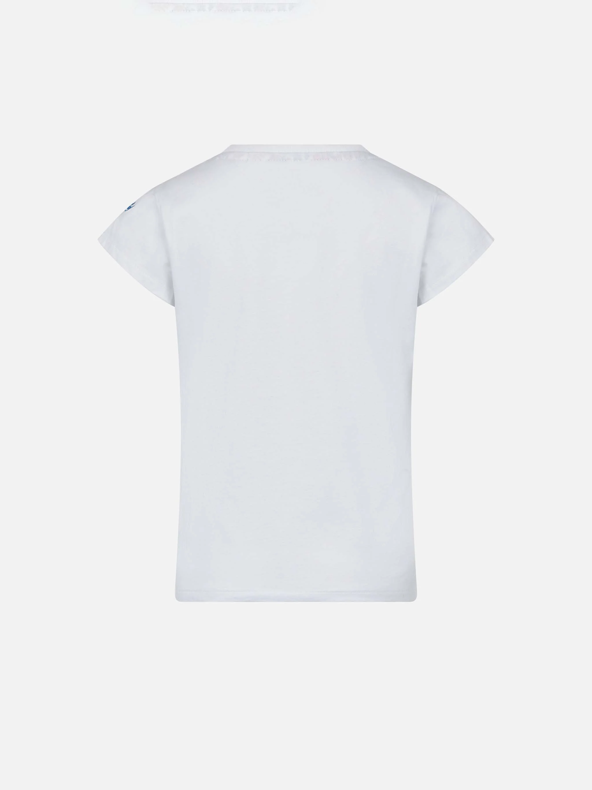 T-shirt da bambina in cotone con taschino - Image 2