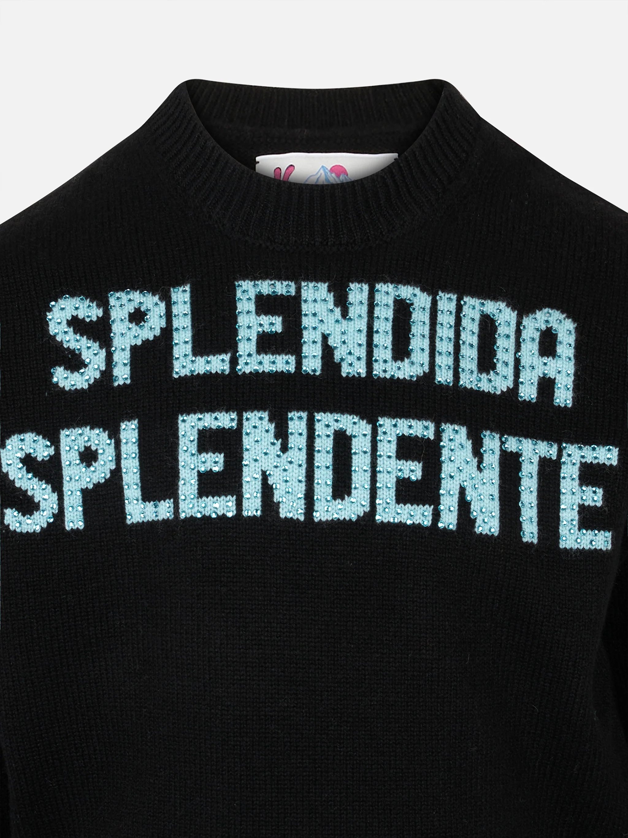Maglione nero con strass Splendida Splendente - Image 2