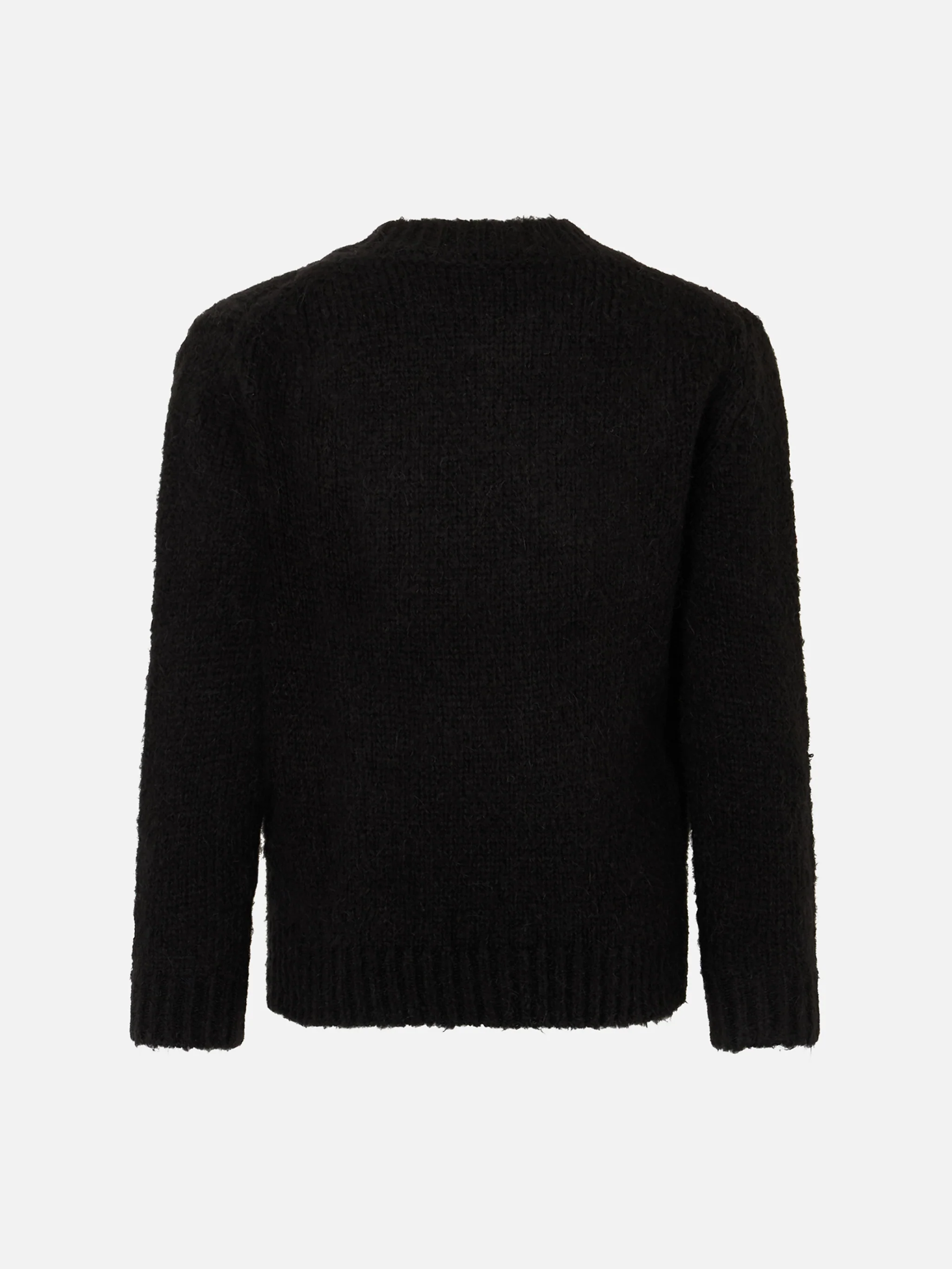Maglione morbido a girocollo da bambina con patch gatti all'uncinetto e ricamo Volevo un Gatto Nero - Image 3