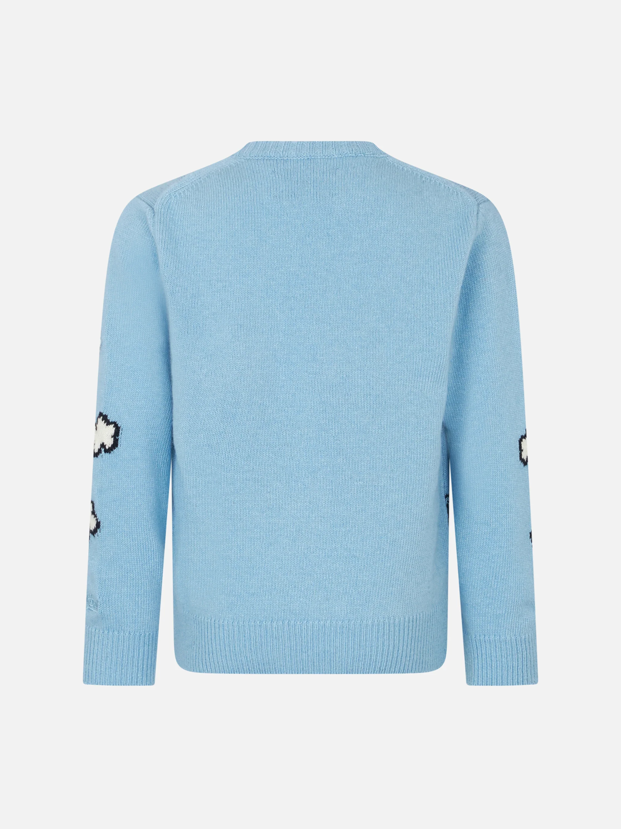 Maglione da bambina con jacquard New York postcard - Image 3