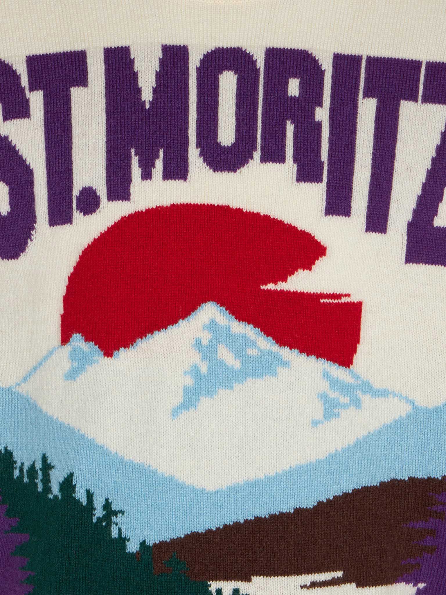 Maglione da bambina a girocollo con cartolina di St. Moritz - Image 3