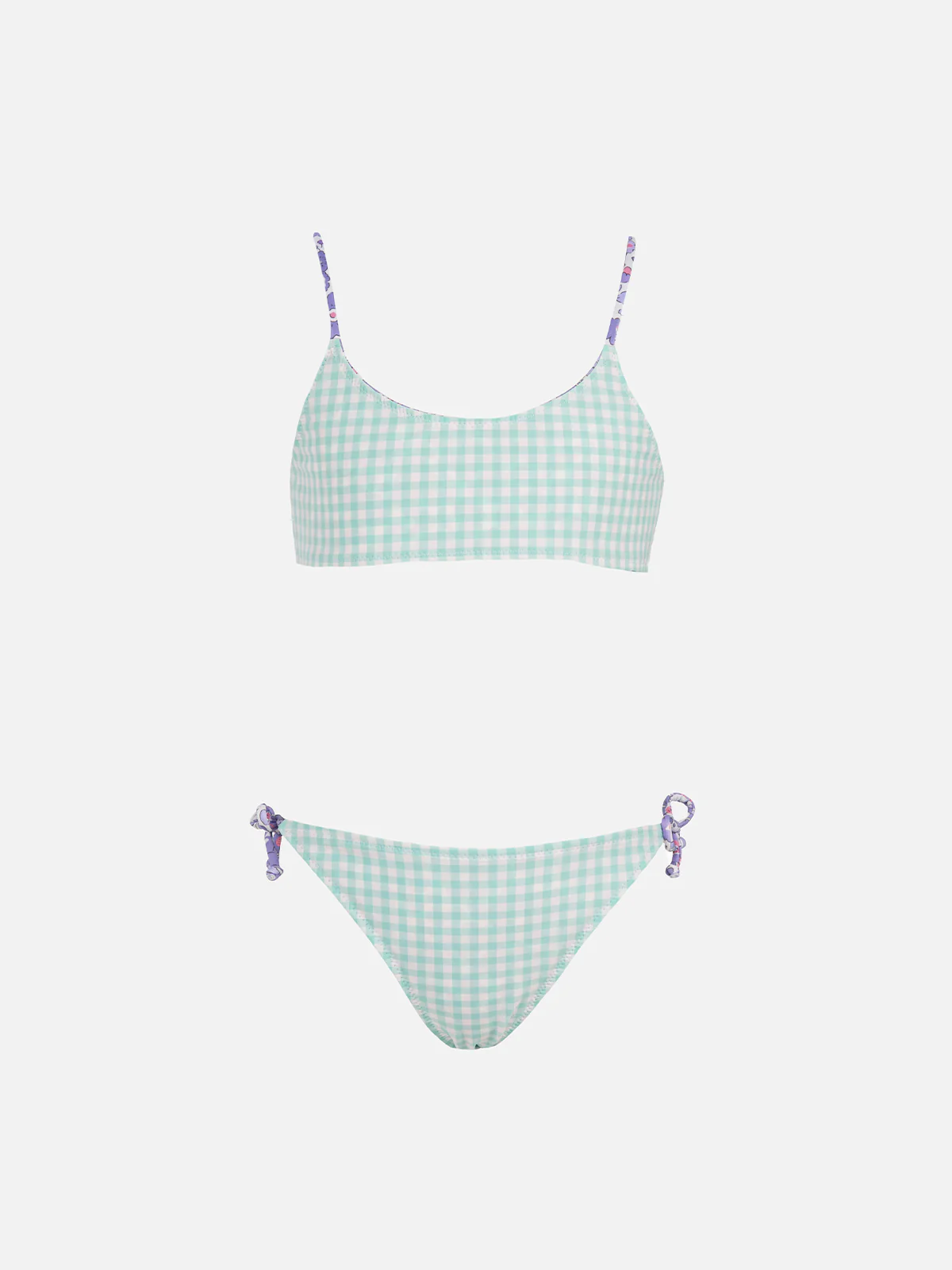Bikini a bralette double face da bambina Jaiden | REALIZZATO CON TESSUTO LIBERTY - Image 3