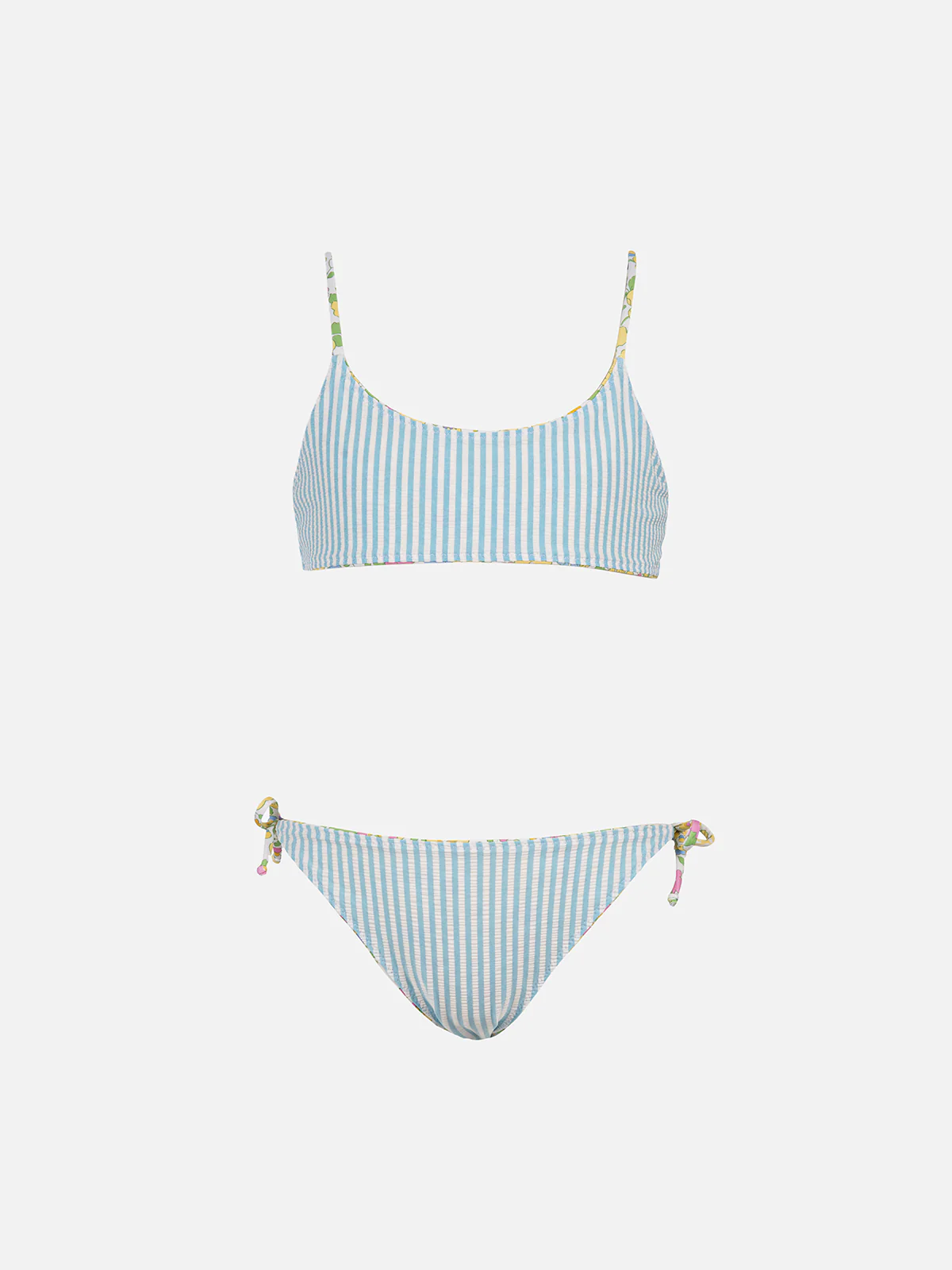Bikini a bralette double face da bambina Jaiden | REALIZZATO CON TESSUTO LIBERTY - Image 3