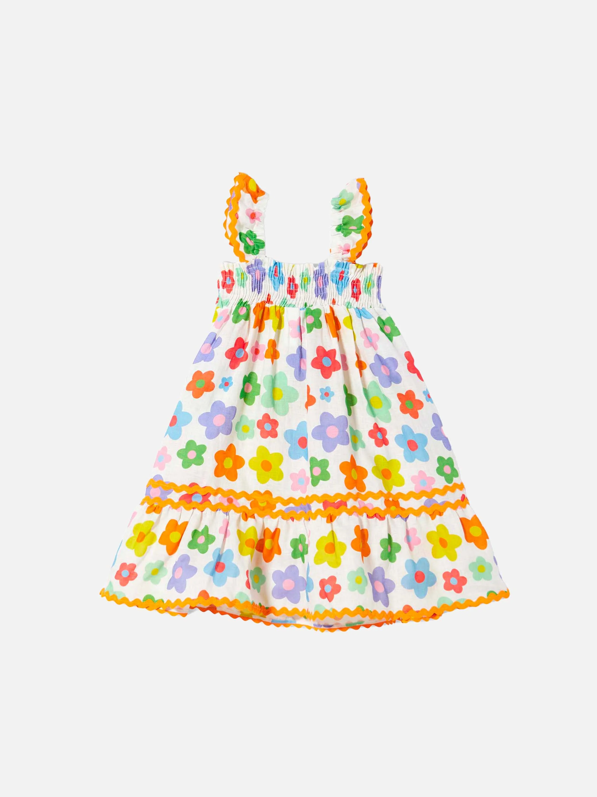 Abito da bambina con fiori multicolore - Image 2