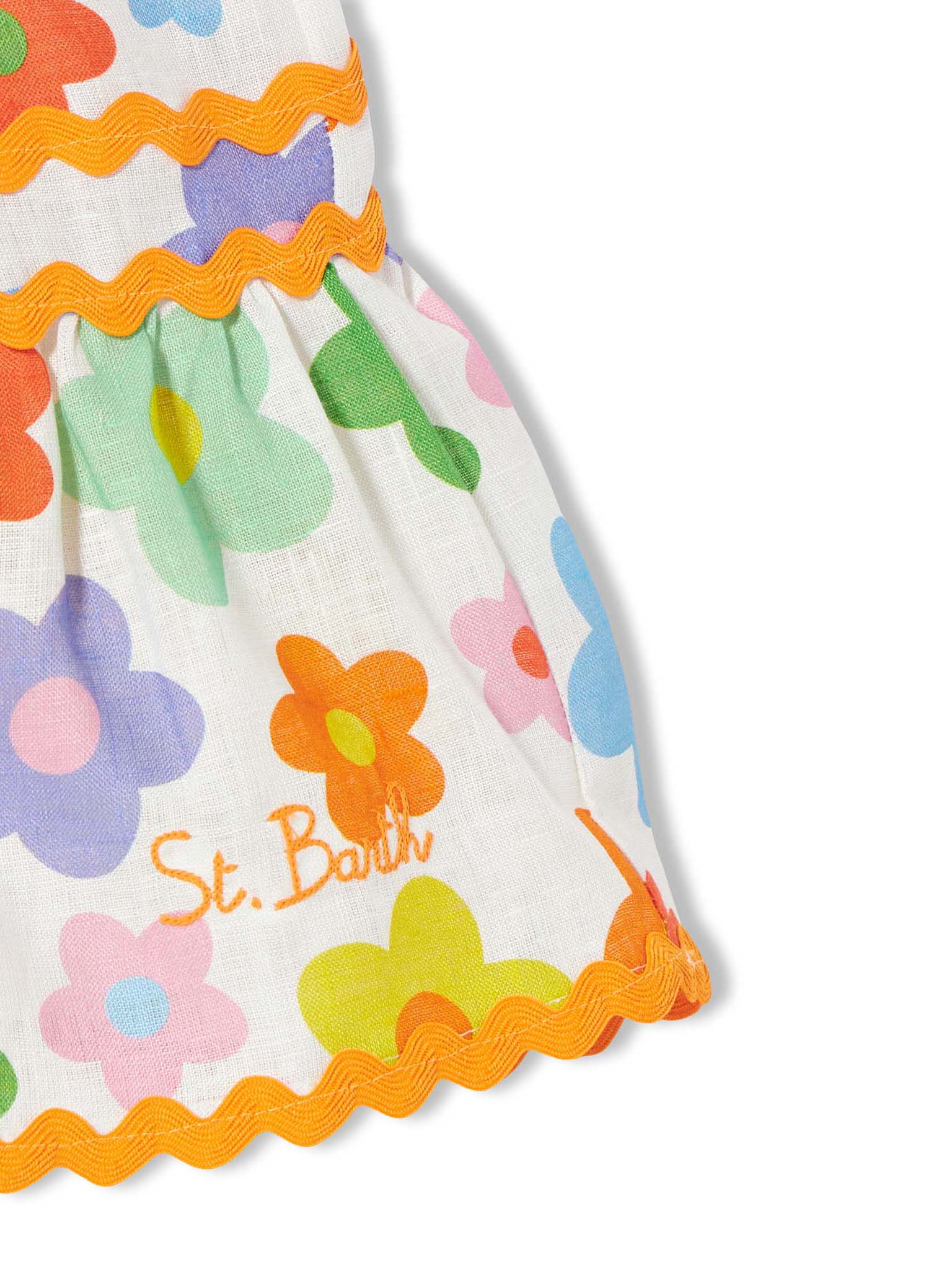 Abito da bambina con fiori multicolore - Image 3