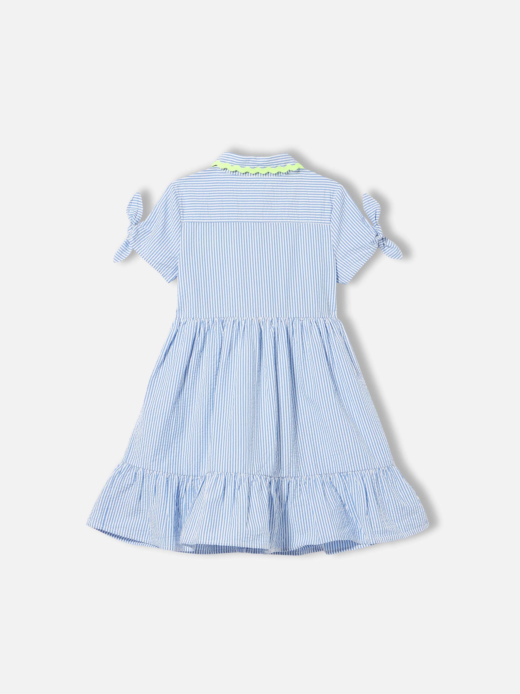Abito da bambina a righe bianche e azzurre - Image 3