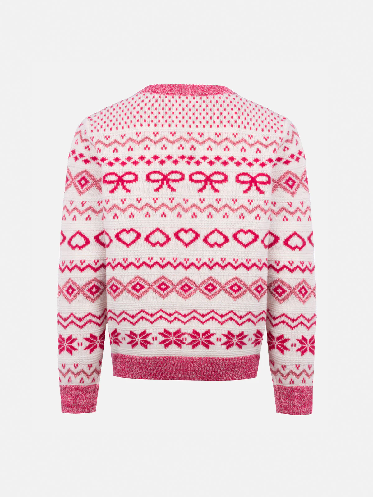 Maglione girocollo fair-isle da bambina Princess con logo in strass St. Barth - Image 2