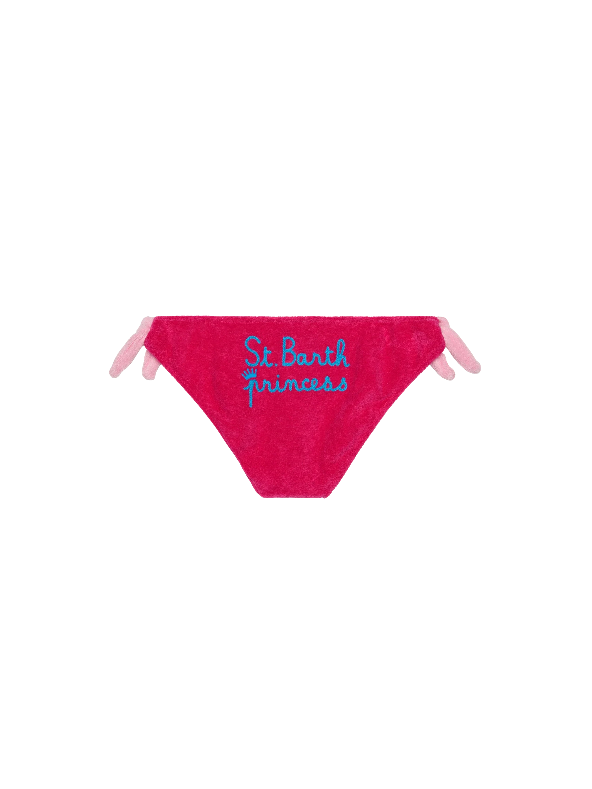 Slip da bagno da bambina fucsia con ricamo - Image 2