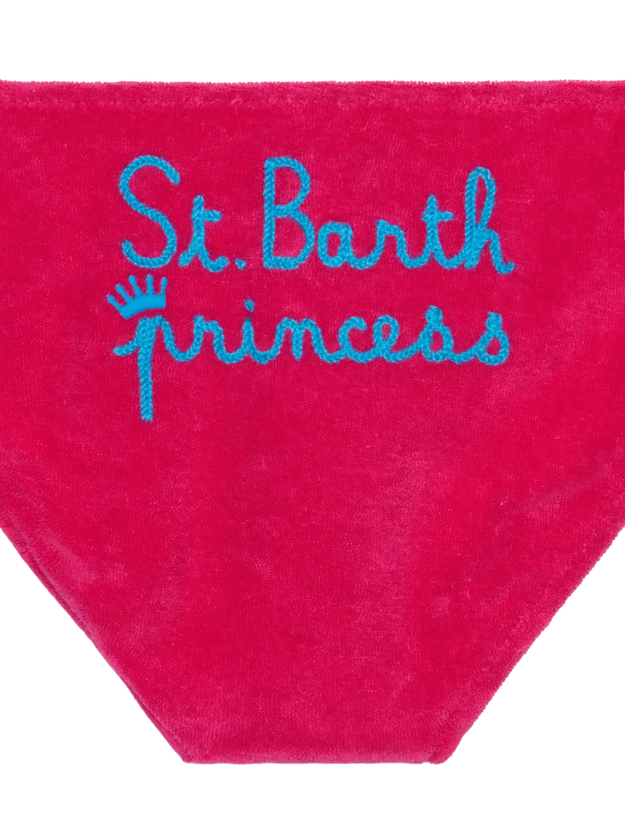 Slip da bagno da bambina fucsia con ricamo - Image 3