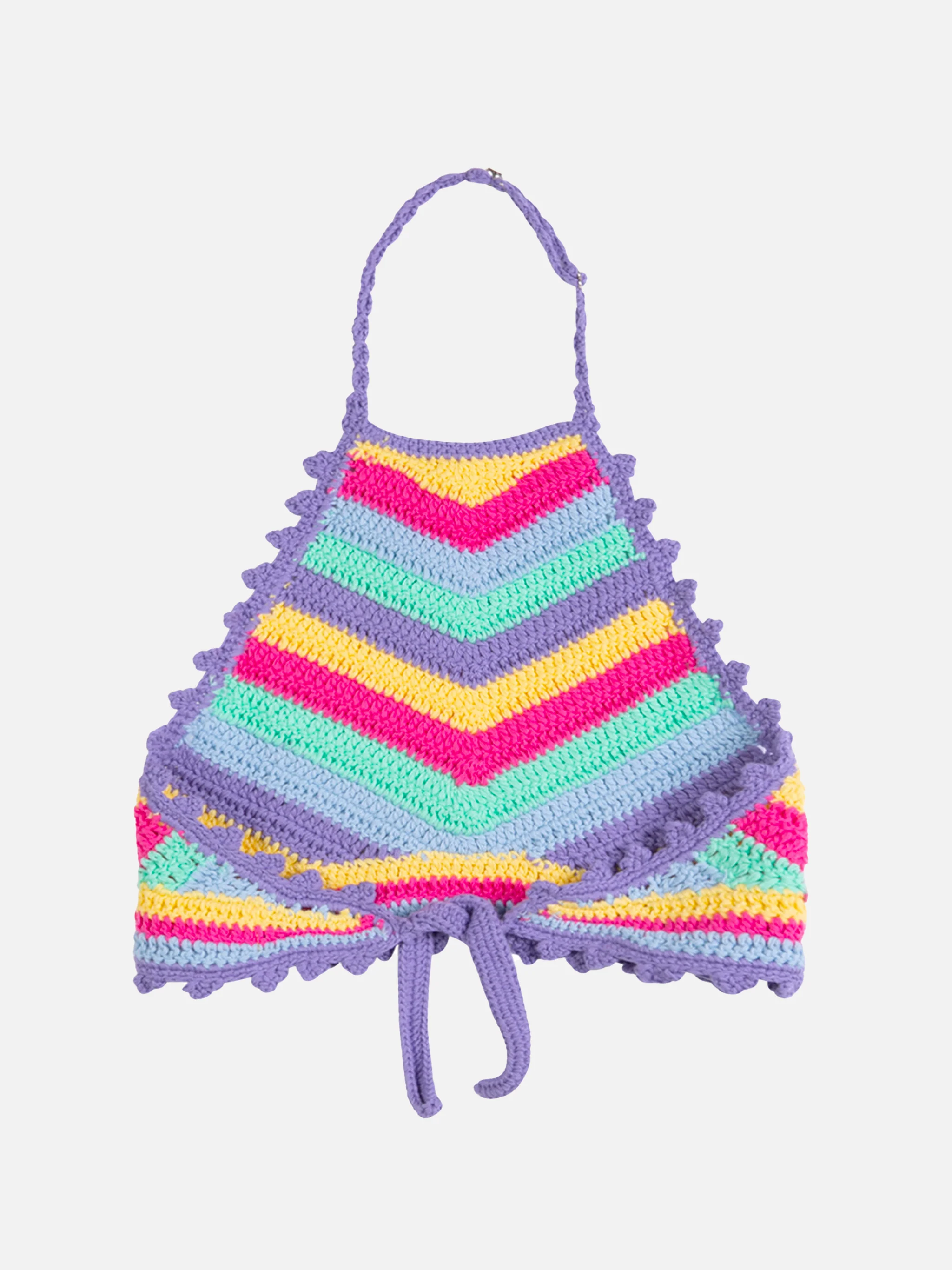 Top all'uncinetto da bambina con scollo all'americana - Image 2