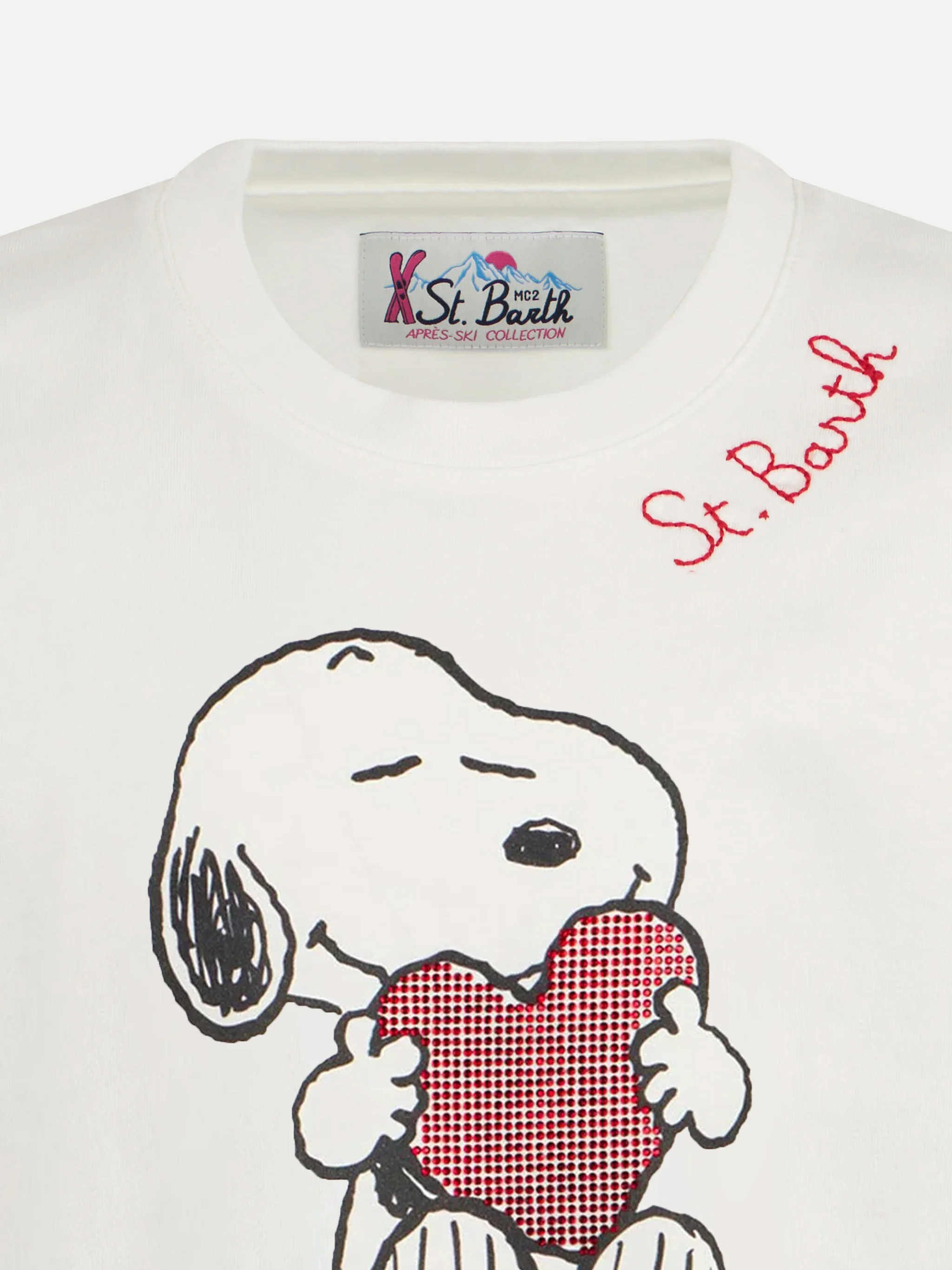T-shirt da bambina in cotone pesante con stampa Snoopy in strass | EDIZIONE SPECIALE SNOOPY PEANUTS™ - Image 2