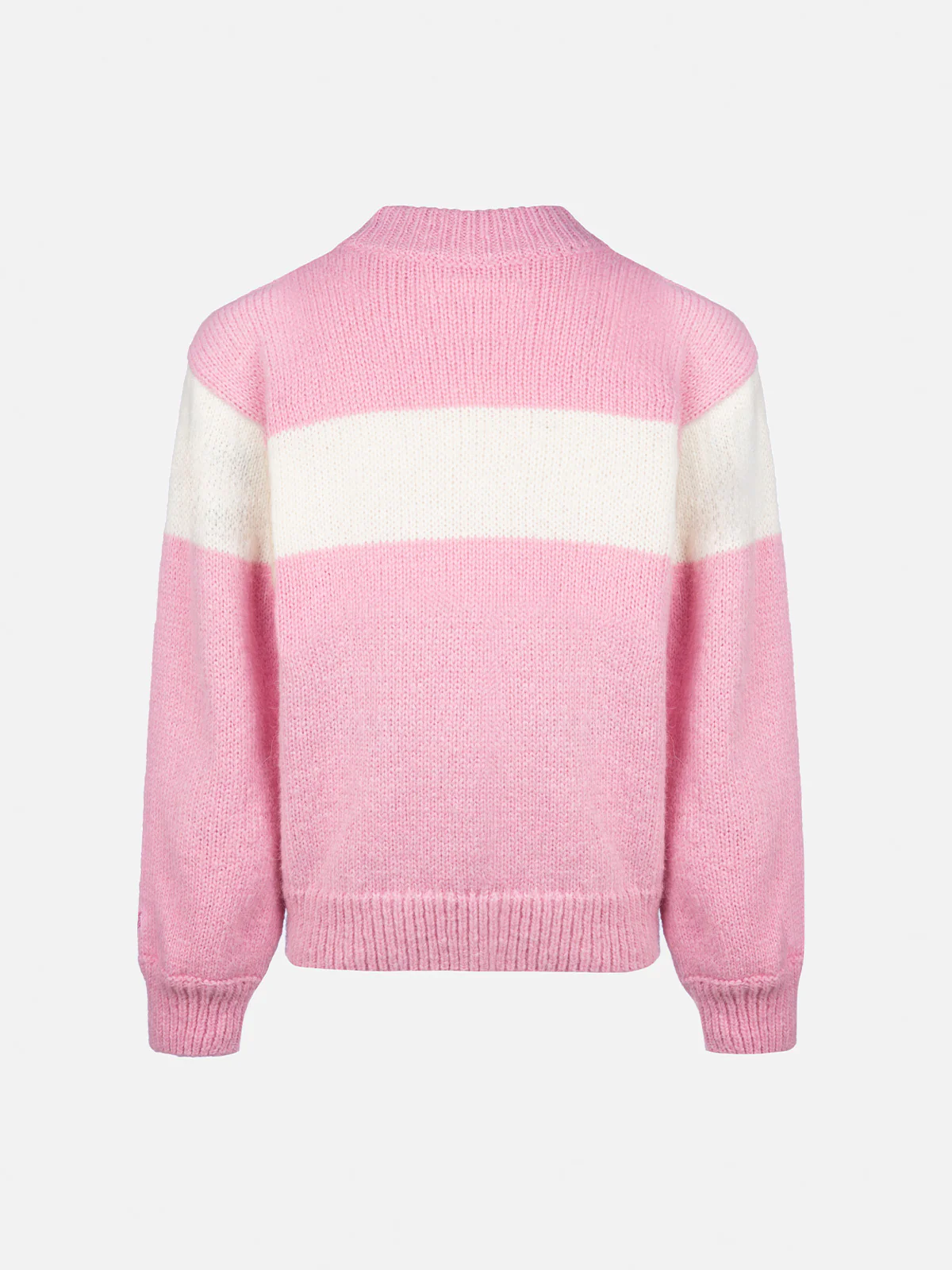 Maglione girocollo rosa Danya con logo Courma in lurex - Image 2