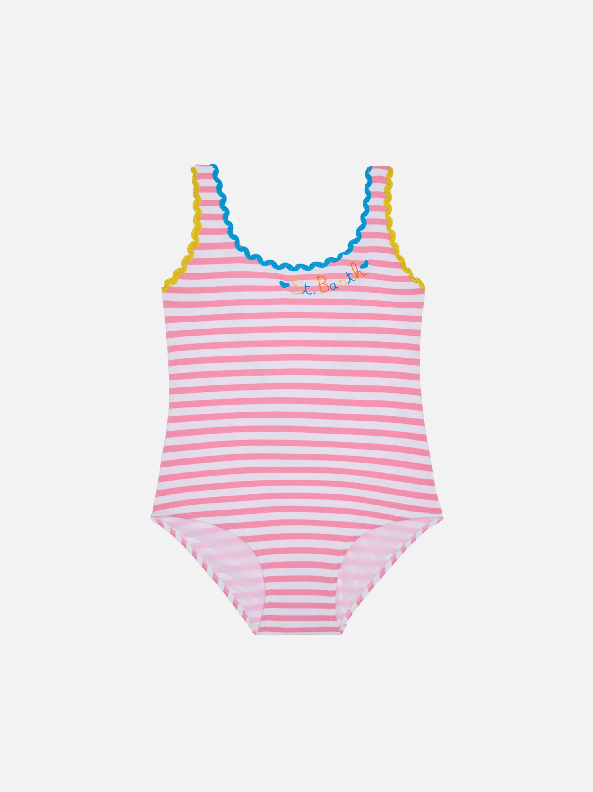 Costume intero da bambina con ricamo