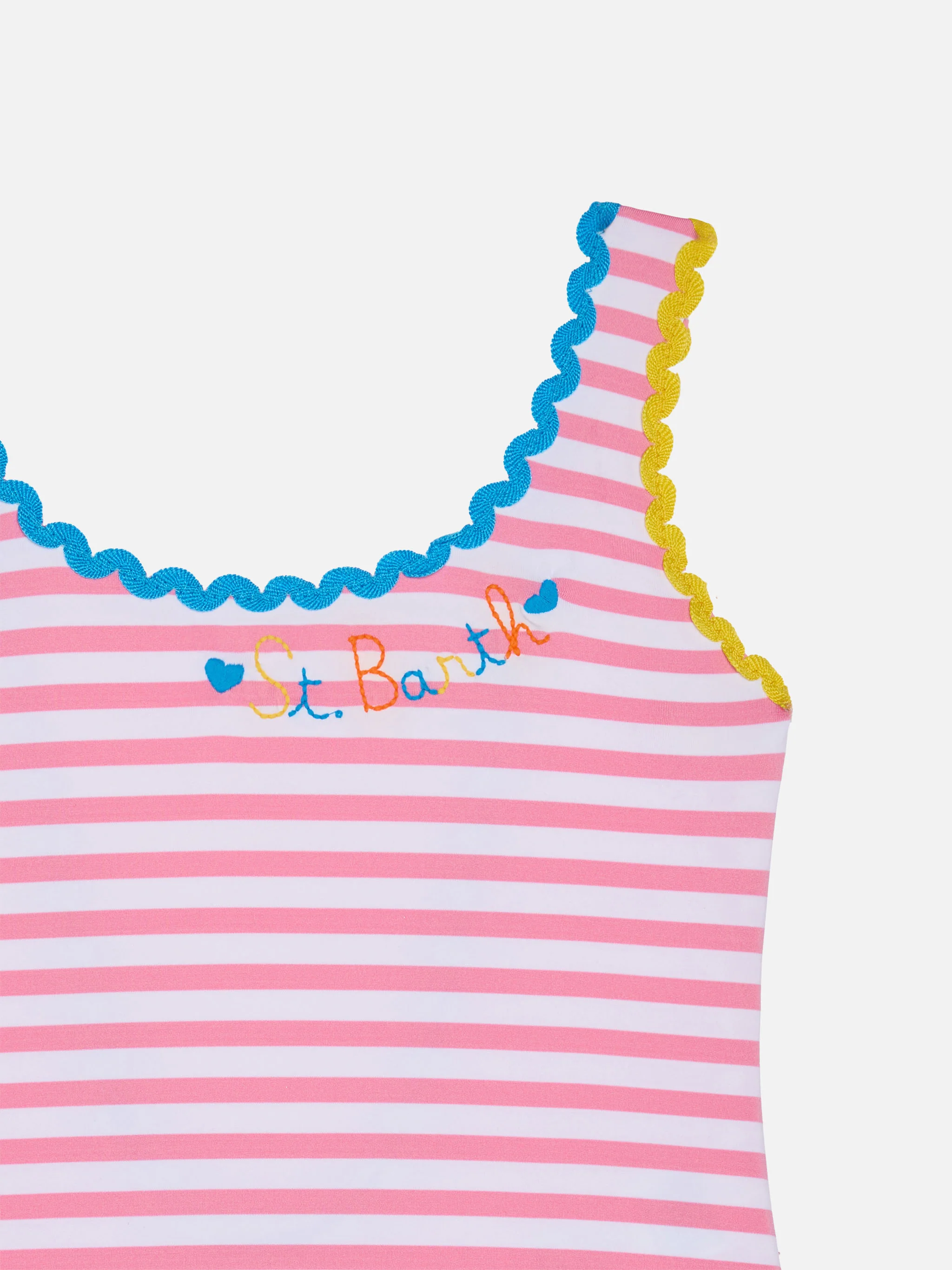 Costume intero da bambina con ricamo - Image 3