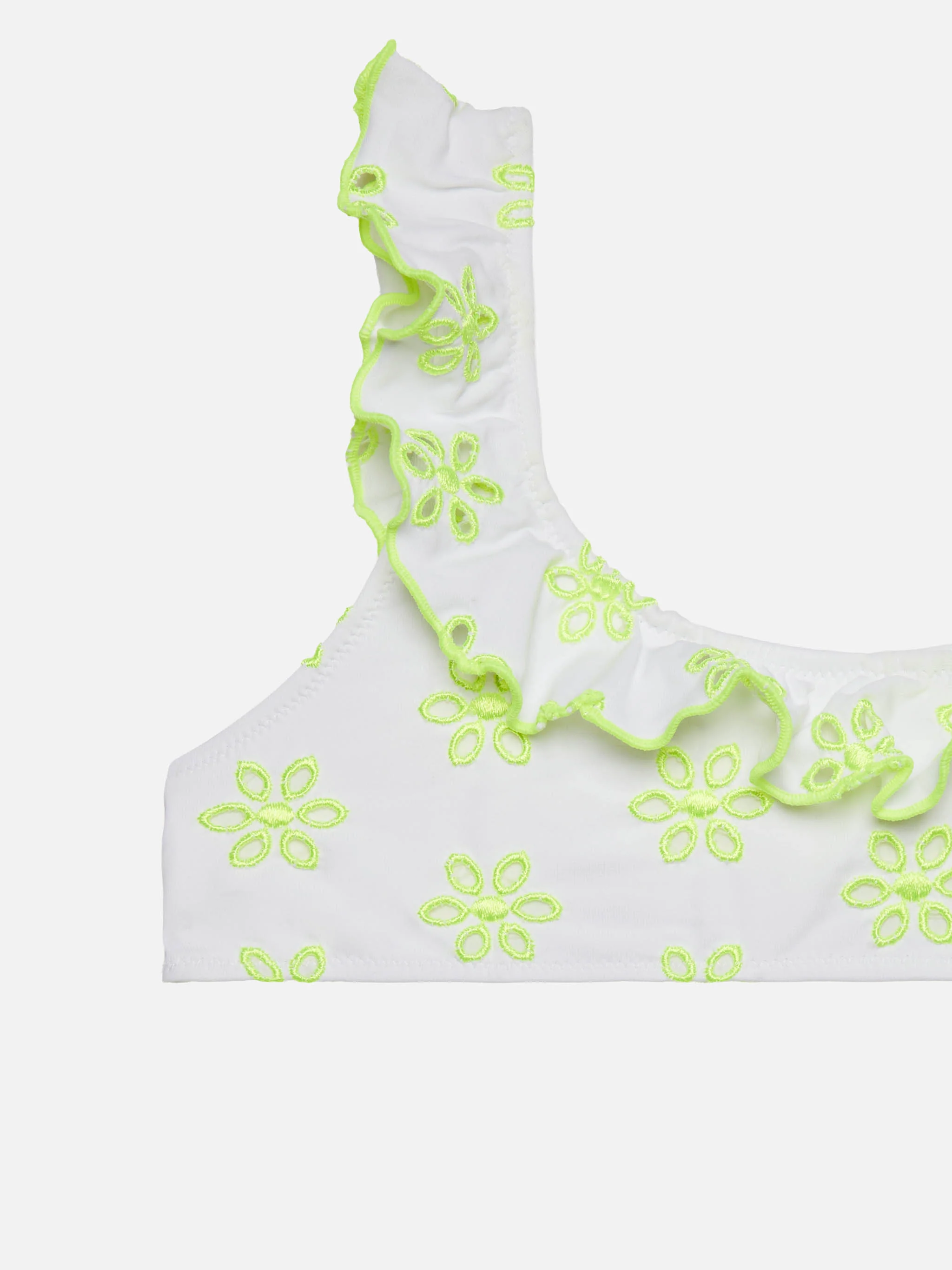 Bikini da bambina monospalla con volant - Image 3