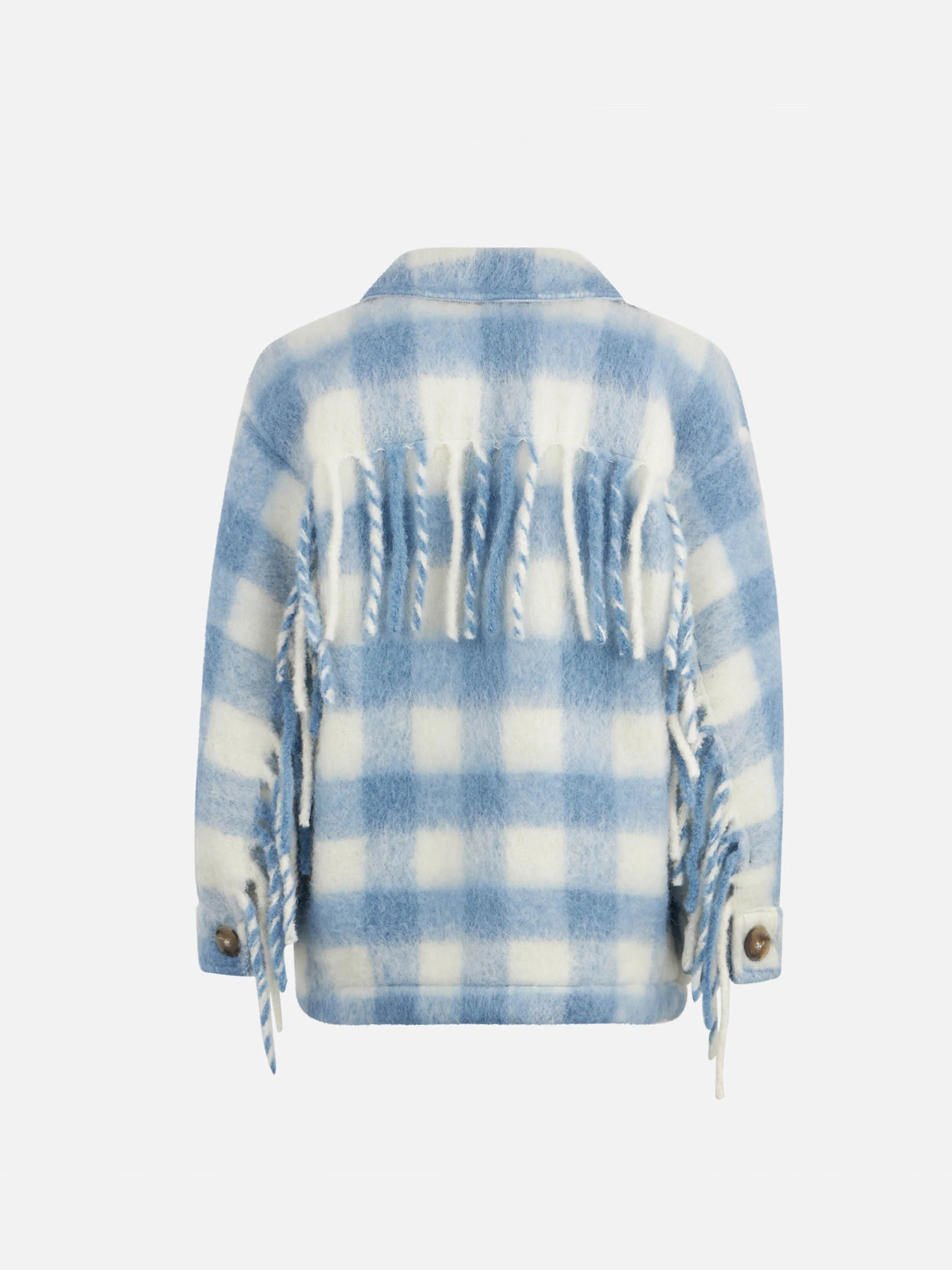 Giacca overshirt da bambina con frange - Image 2