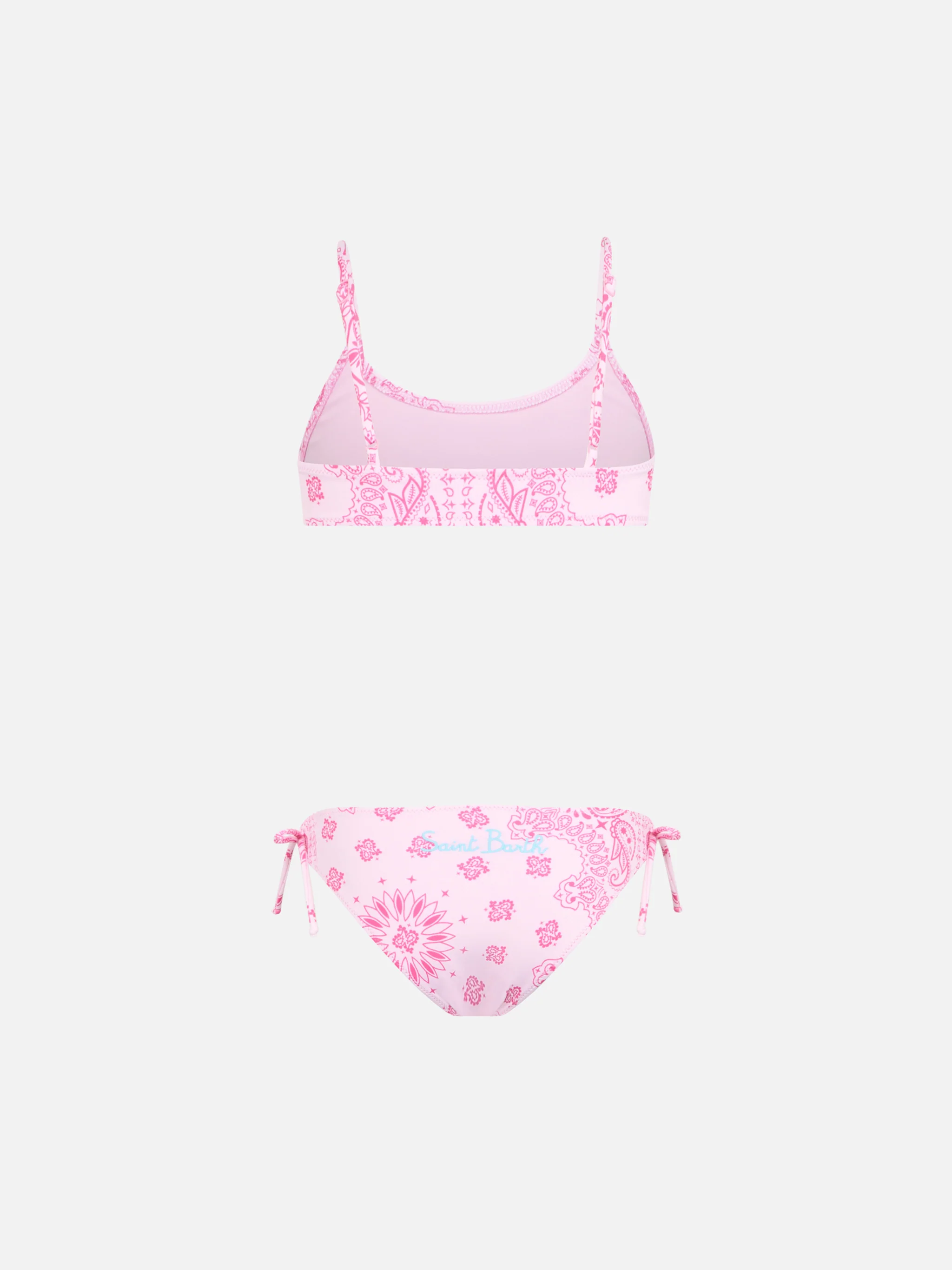 Bikini a bralette bandana rosa da bambina Jaiden - Image 2