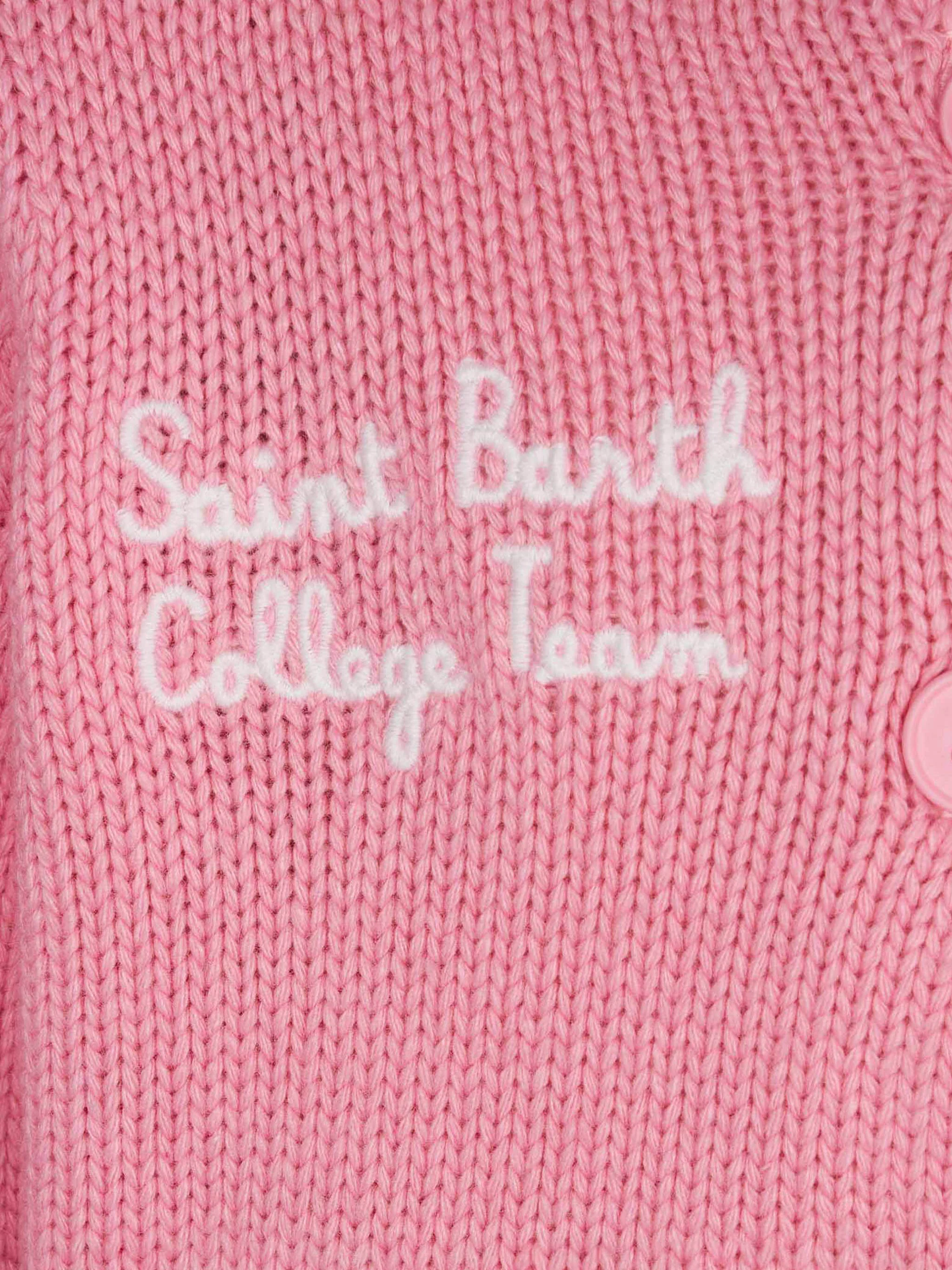 Cardigan college da bambina rosa - Image 3