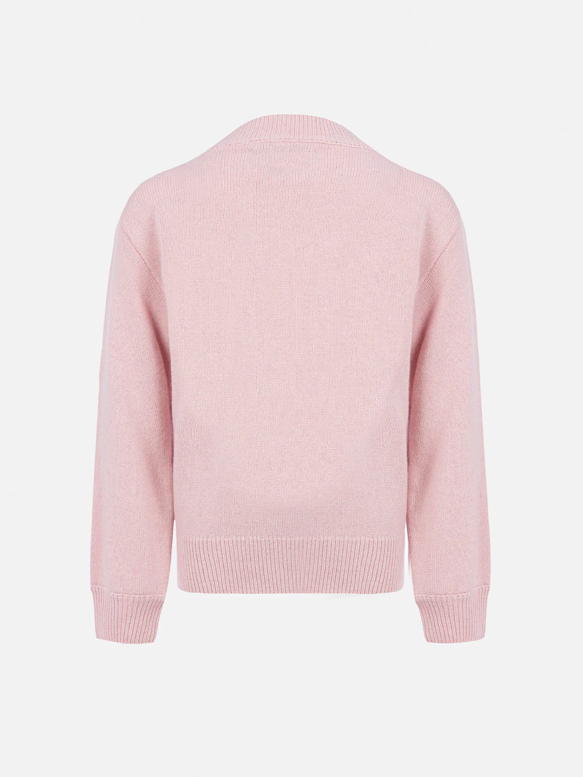 Maglione girocollo rosa da bambina Danya con stampa logo Saint Barth - Image 2