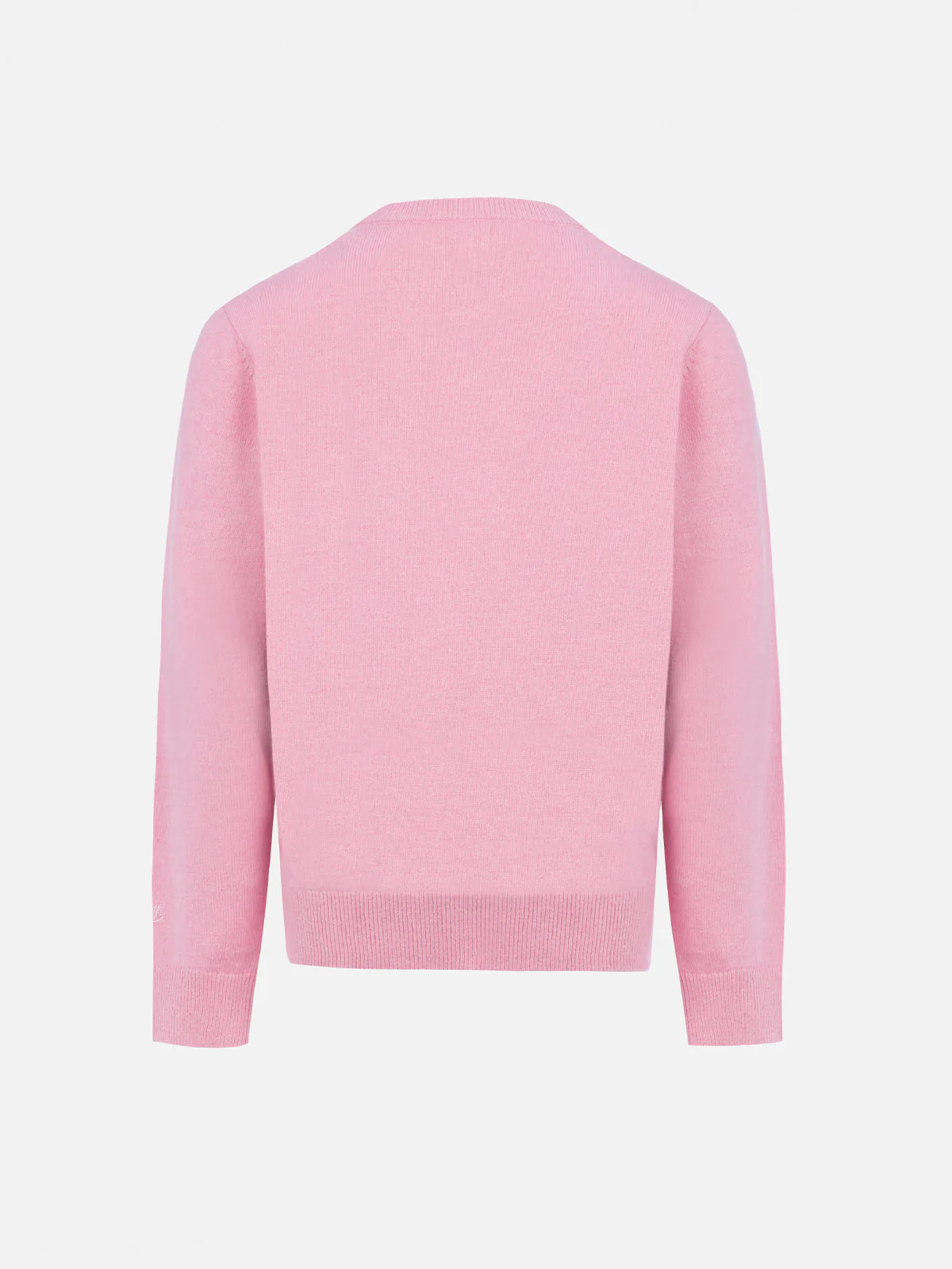 Maglione girocollo rosa da bambina Princess con stampa cartolina Courma - Image 2